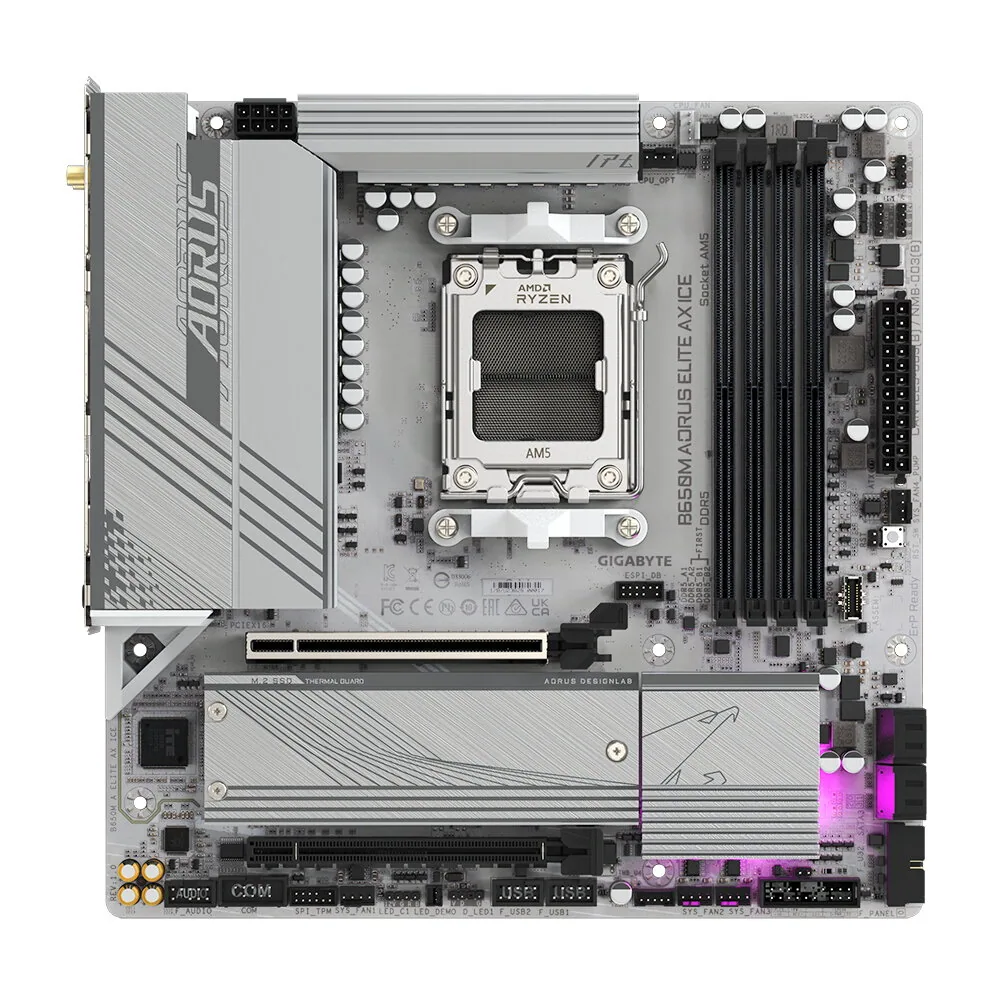 GIGABYTE B650M AORUS ELITE AX ICE Mainboard – Bild 2