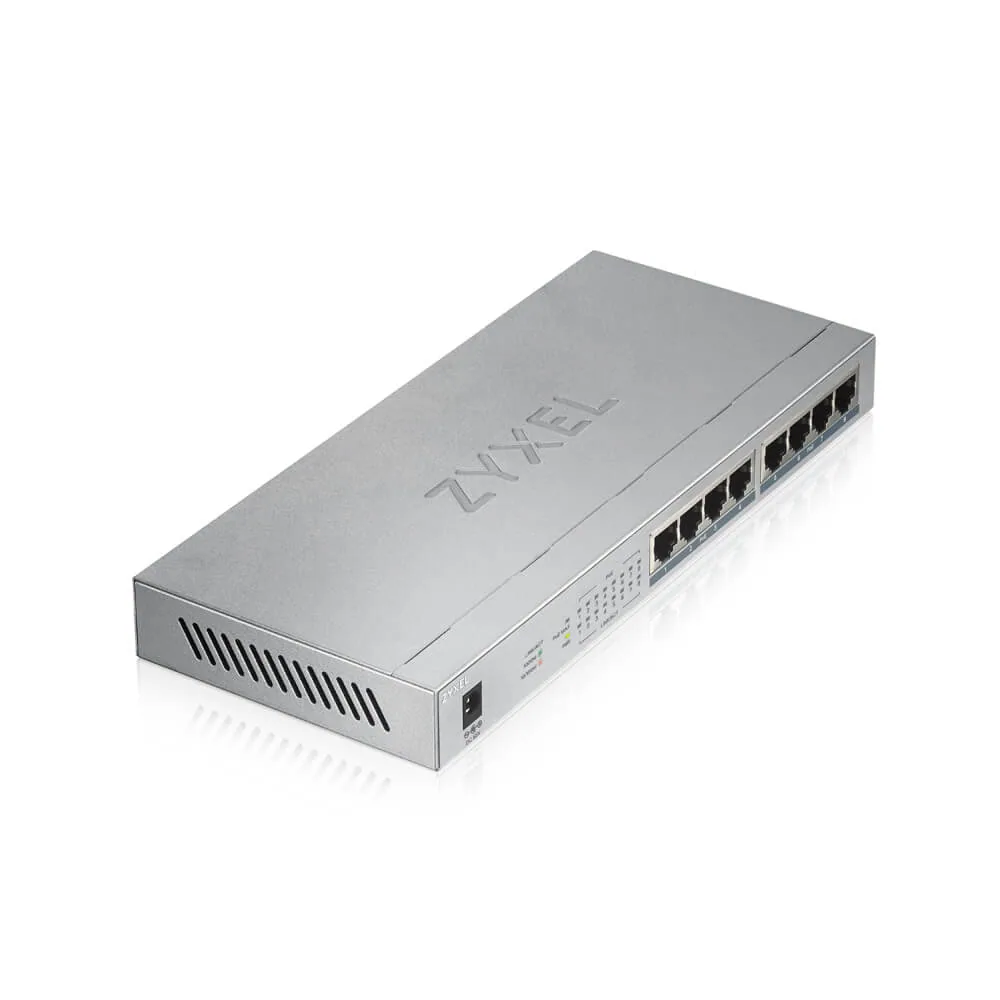 Zyxel GS1008HP Unmanaged Gigabit Ethernet (10/100/1000) Power over Ethernet (PoE) Grau – Bild 3