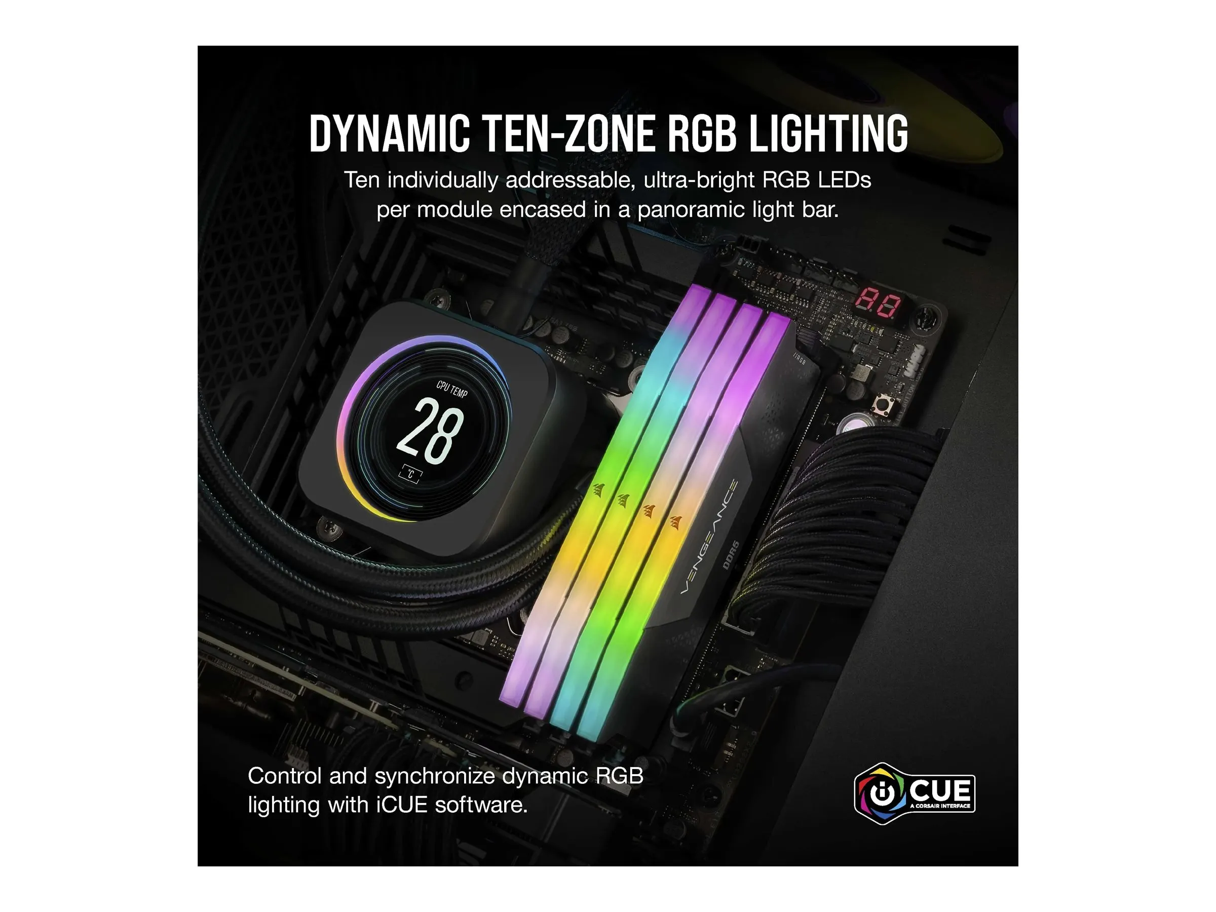 Corsair VENGEANCE RGB b DDR5-6000 CL36 32 GB Kit (2x 16 GB) (CMH32GX5M2E6000C36)