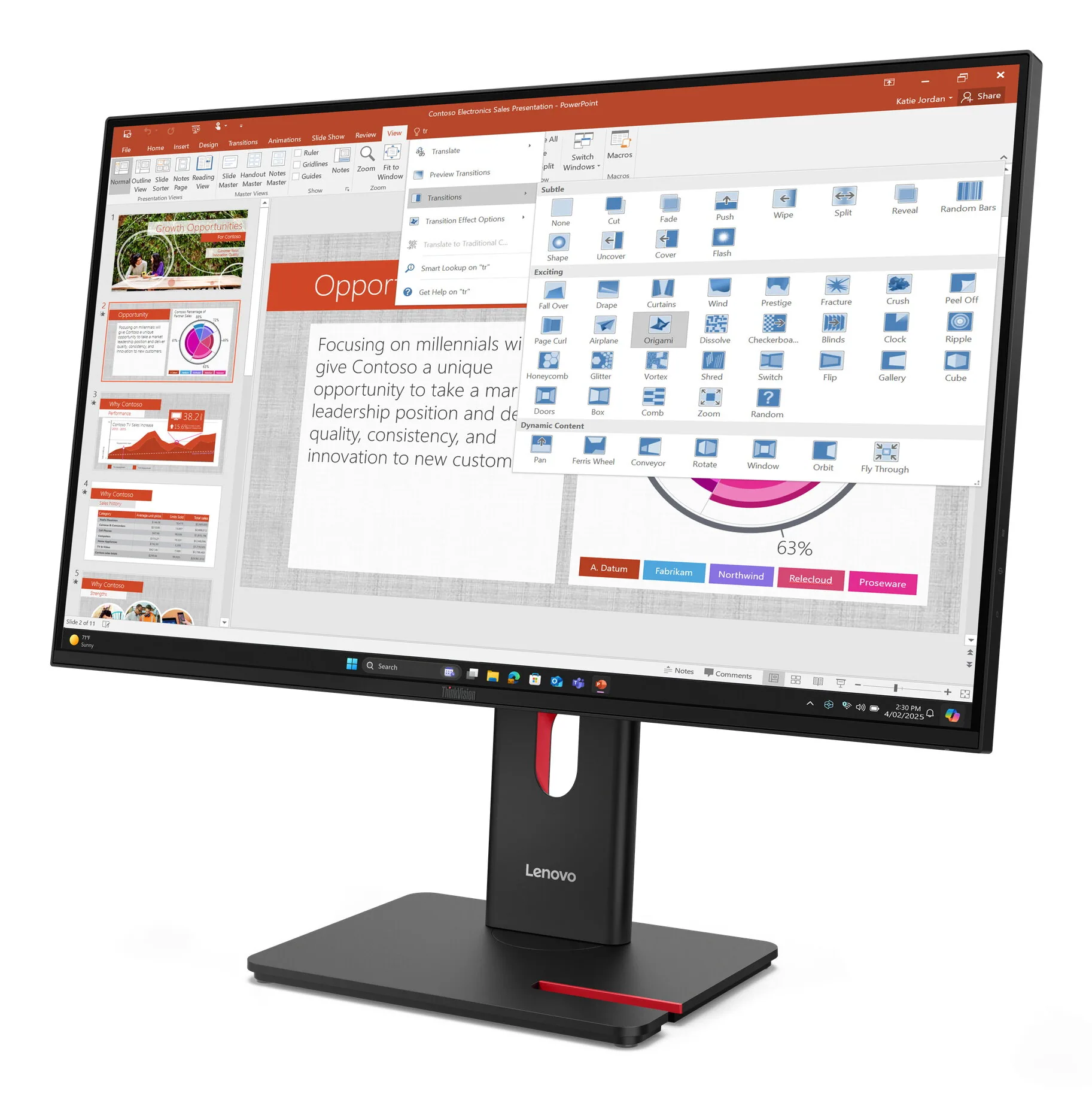 Lenovo ThinkVision T27-40 Monitor – Bild 4