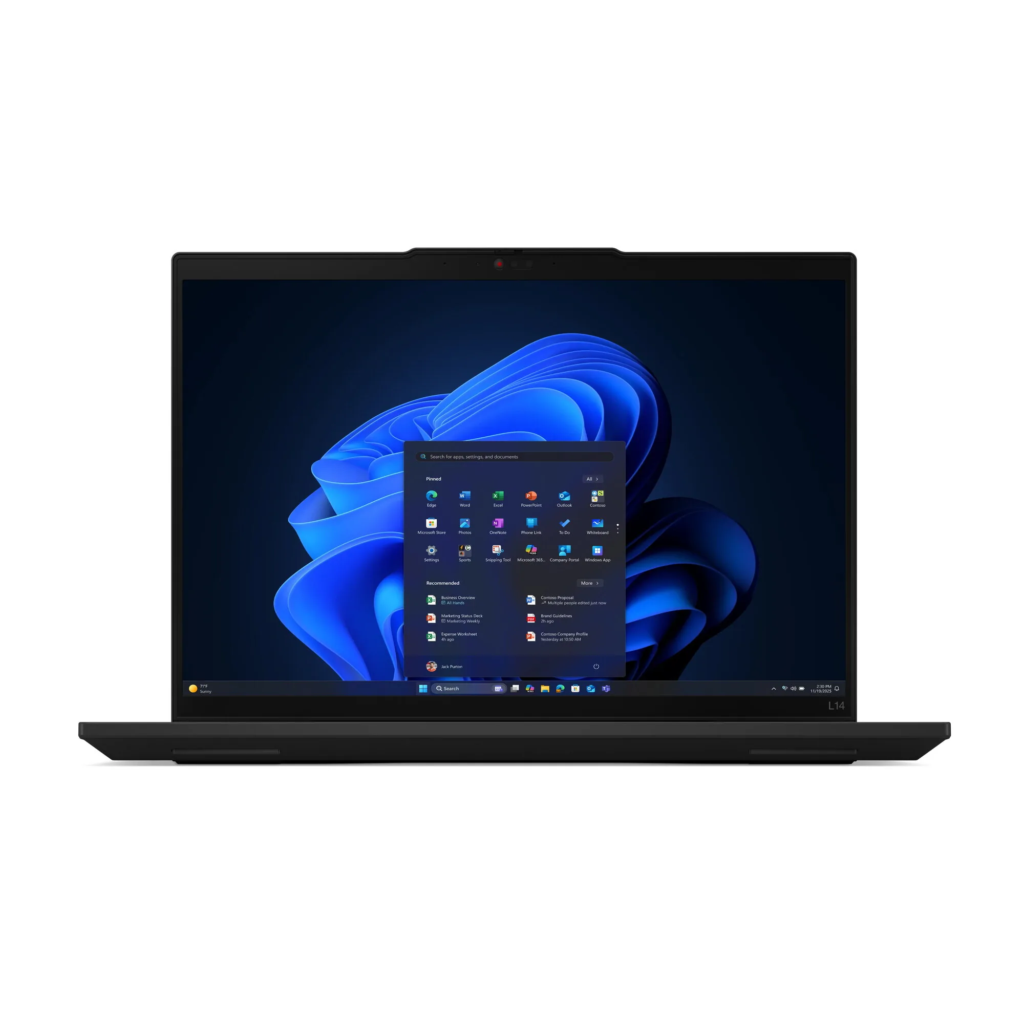 Lenovo ThinkPad L14 Gen 6 (Intel) Intel Core Ultra 5 225U Laptop 35,6 cm (14") WUXGA 32 GB DDR5-SDRAM 1 TB SSD Wi-Fi 6E (802.11ax) Windows 11 Pro Schwarz QWERTY Deutsch – Bild 2