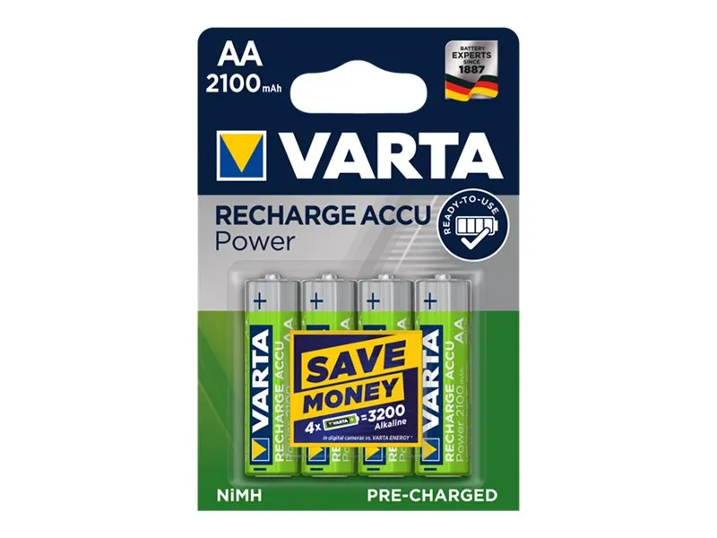 Varta Akku RECHARGE Power AA HR6 2100 mAh 4 Stück