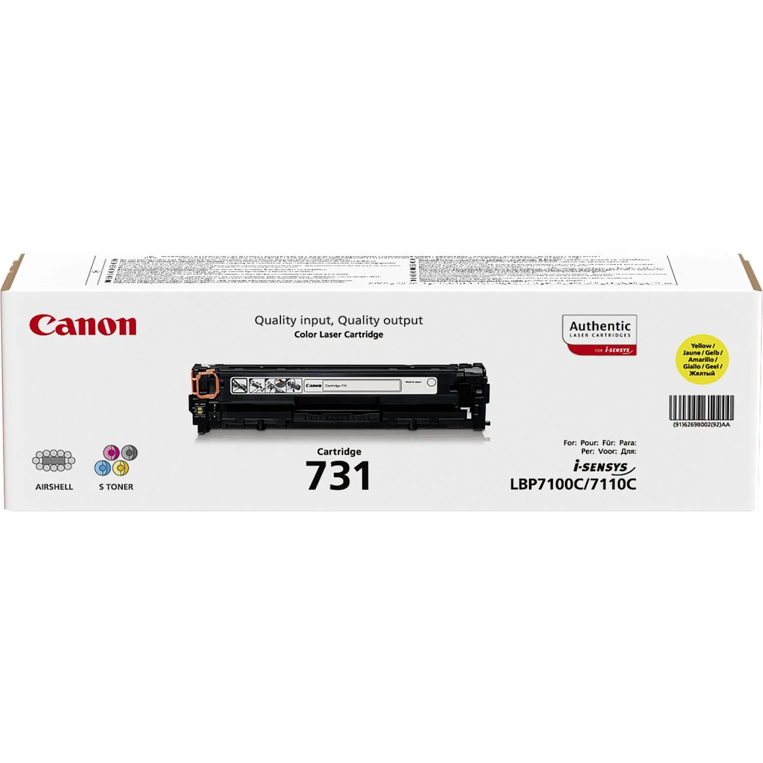 Canon 731 Tonerkartusche 1 Stück(e) Original Gelb – Bild 1