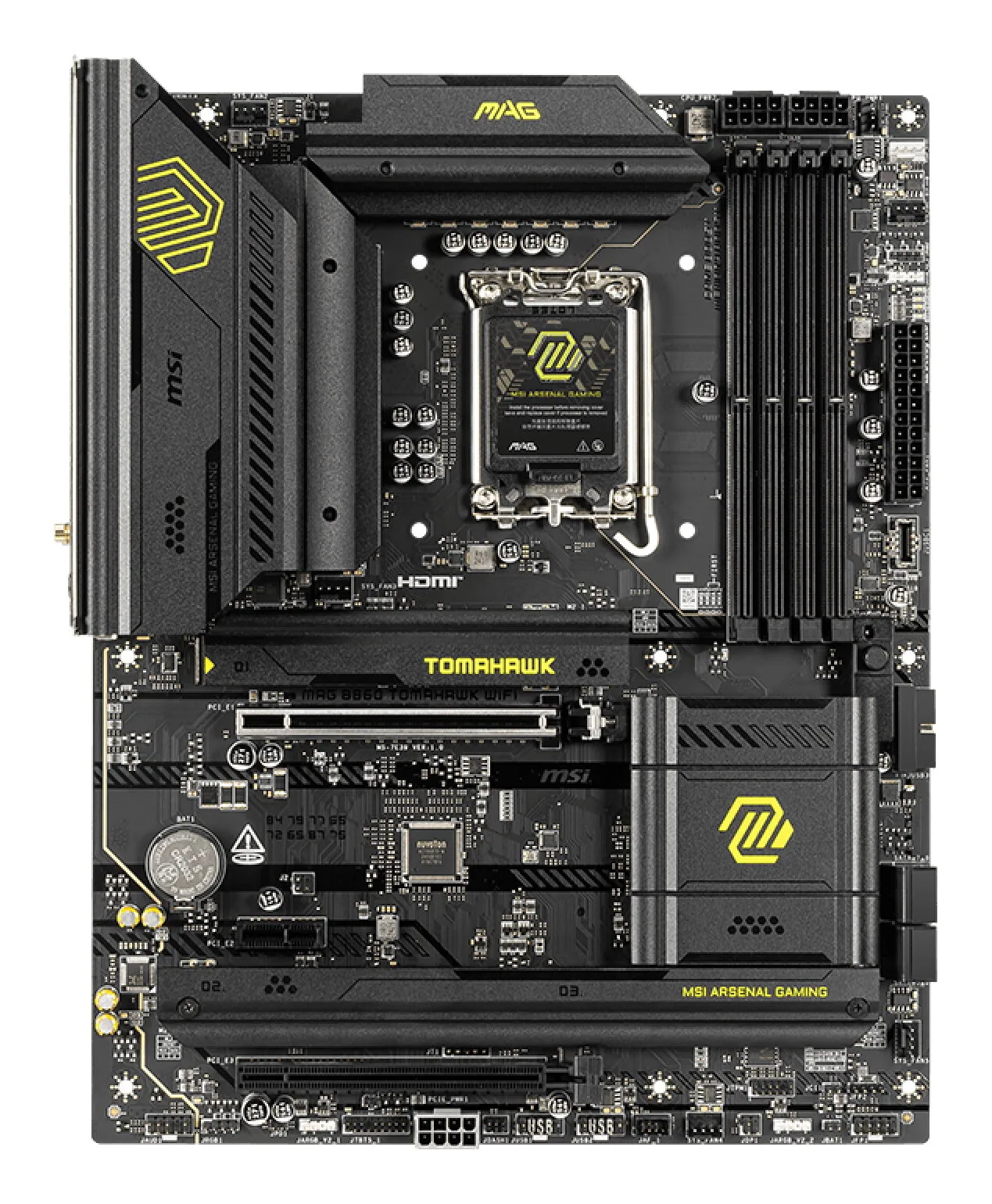 MSI MAG B860 TOMAHAWK WIFI Motherboard Intel B860 LGA 1851 (Socket V1) ATX – Bild 1