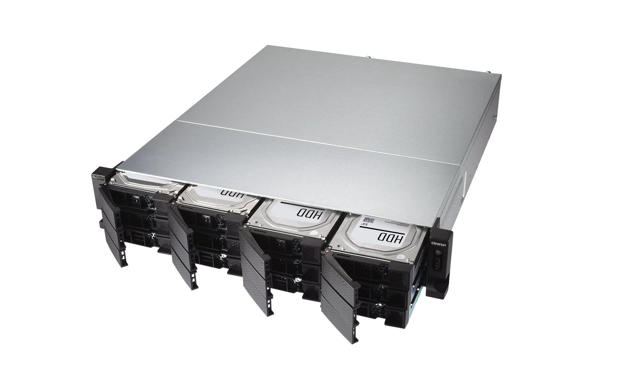 QNAP TS-H1886XU-RP-R2 NAS Rack (3U) Intel® Xeon® D D-1622 32 GB DDR4 0 TB QuTS hero Schwarz, Grau – Bild 2