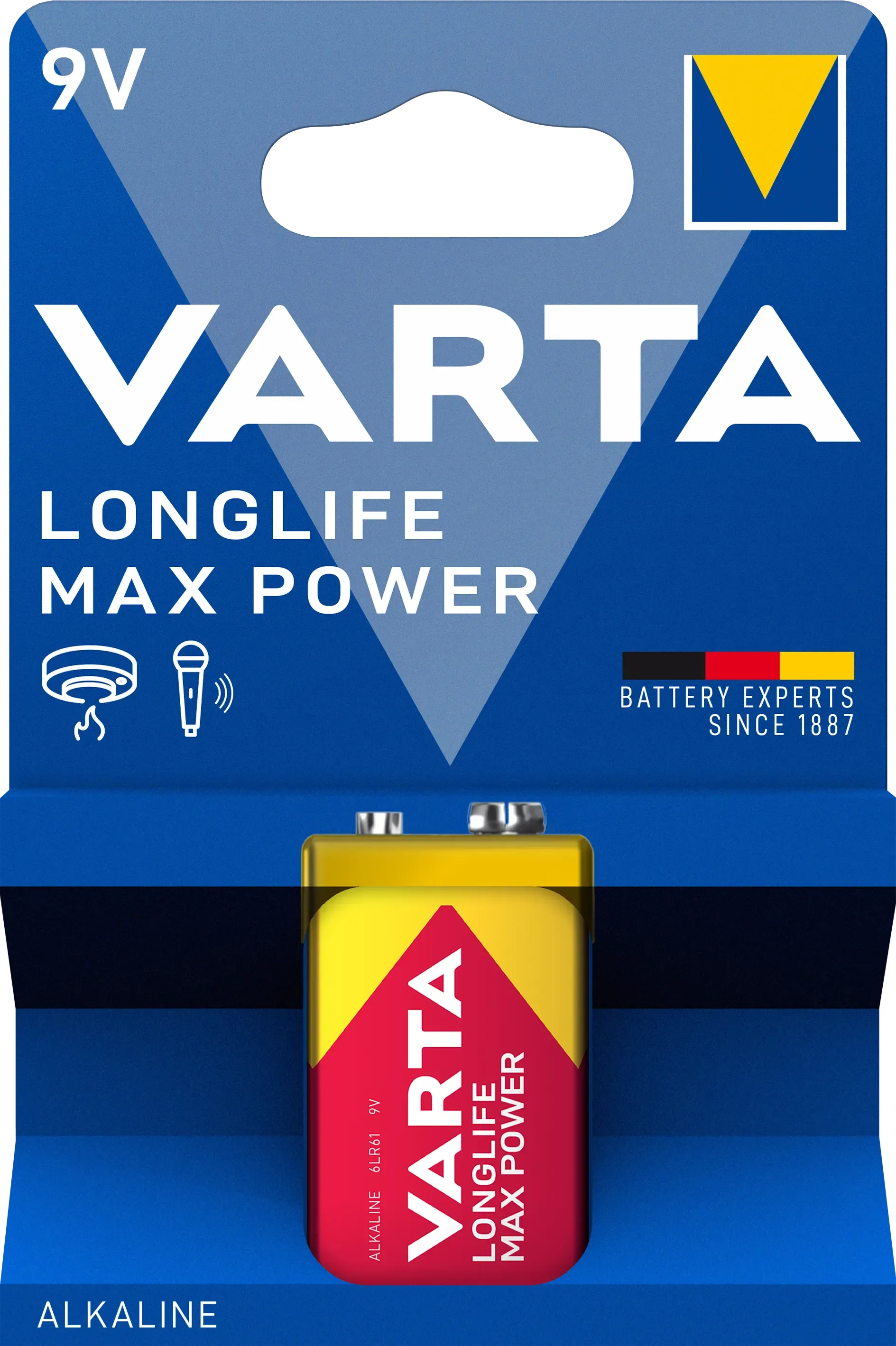 Varta Batterie LONGLIFE Max Power (MAX Tech) 9V Block 1 Stück