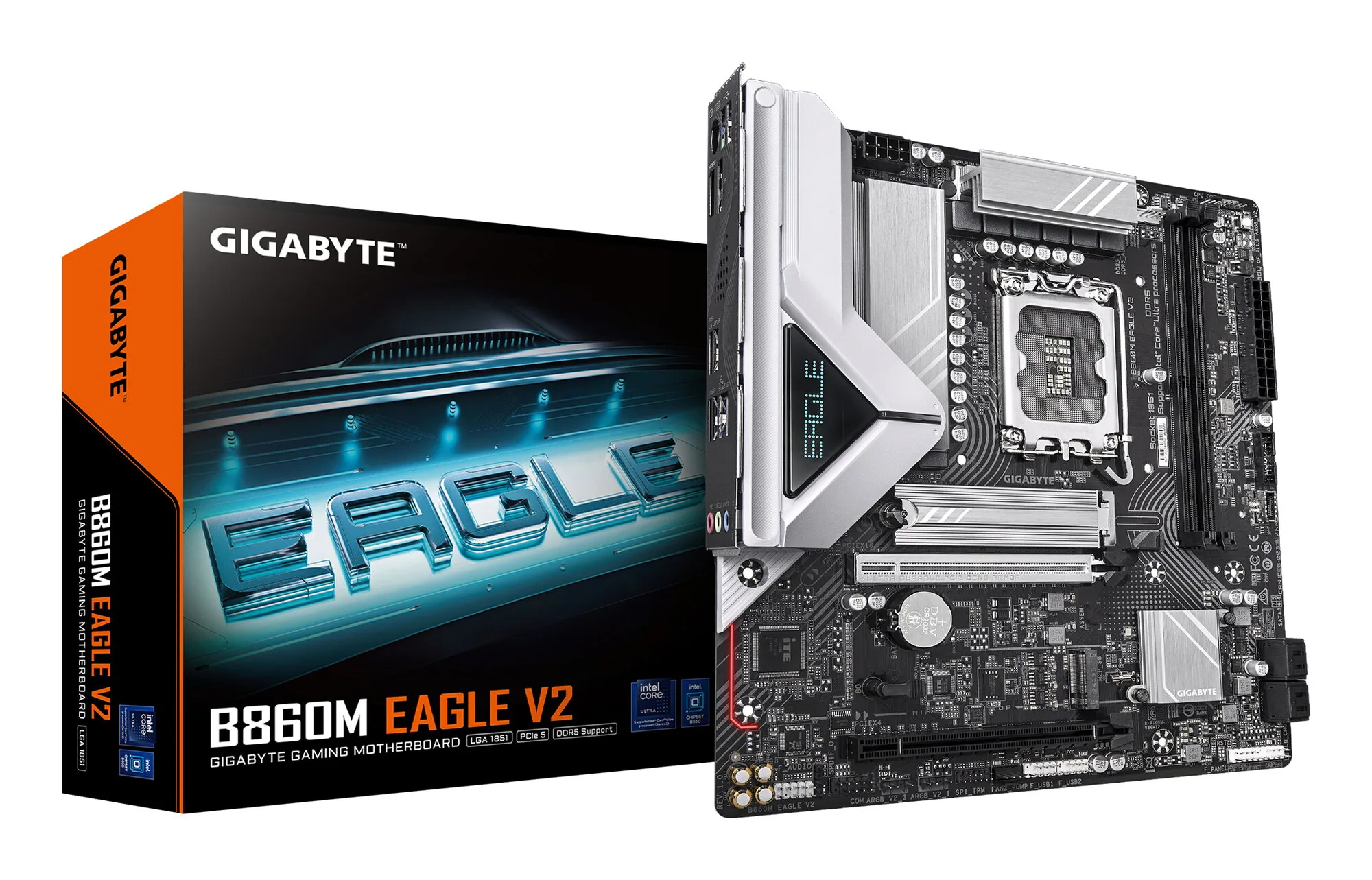 GIGABYTE B860M EAGLE V2 Mainboard – Intel Core Ultra Serie Prozessoren, 6+1+2 Phasen VRM, bis zu 9066 MHz DDR5, 1x PCIe 5.0 + 1x PCIe 4.0 M.2, 2.5 GbE LAN, USB 3.2 Gen 1 – Bild 1