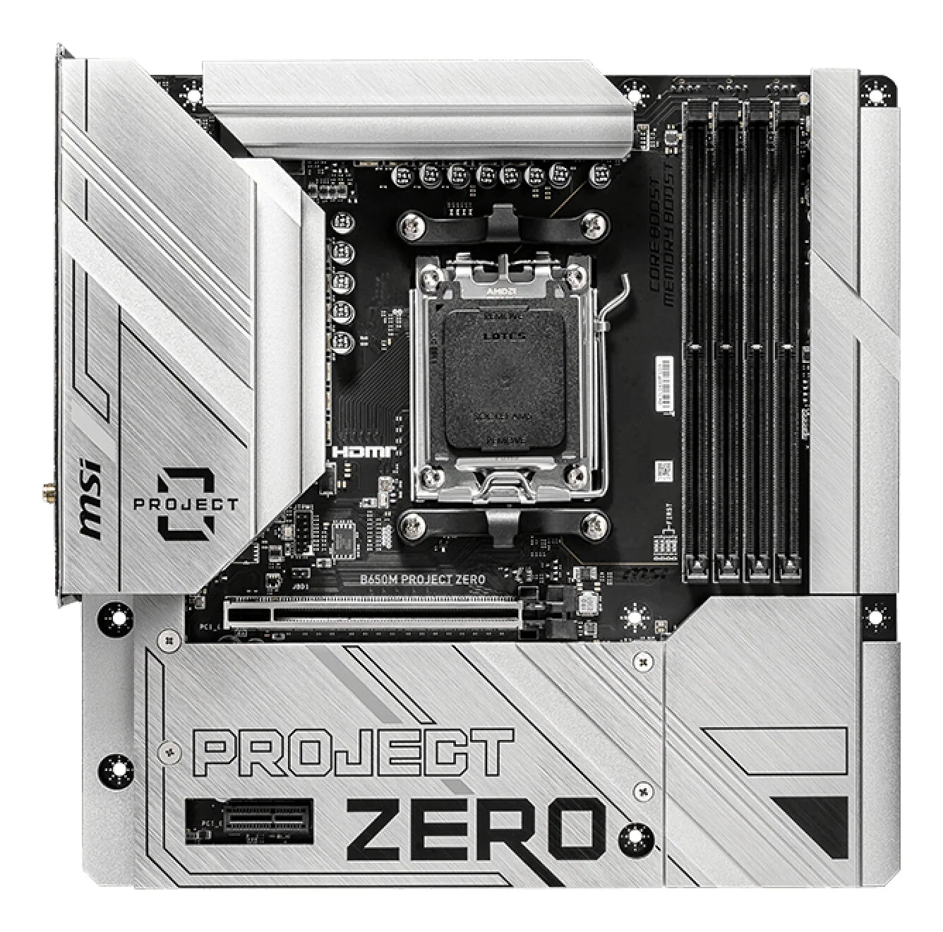 MSI B650M PROJECT ZERO Motherboard AMD B650 Sockel AM5 micro ATX – Bild 2