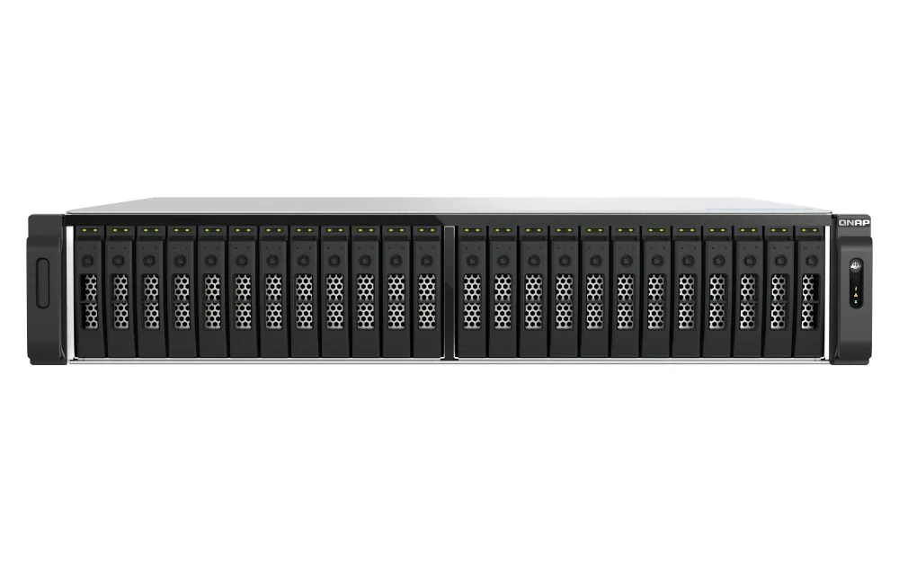 QNAP TS-H3077AFU-R5-32G NAS & Speicherserver Rack (2U) AMD Ryzen™ 5 32 GB DDR5 0 TB QuTS hero Schwarz, Metallisch – Bild 2