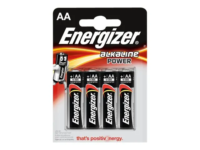 Energizer Batterie Alkaline Power -AA LR6 Mignon 4 Stück