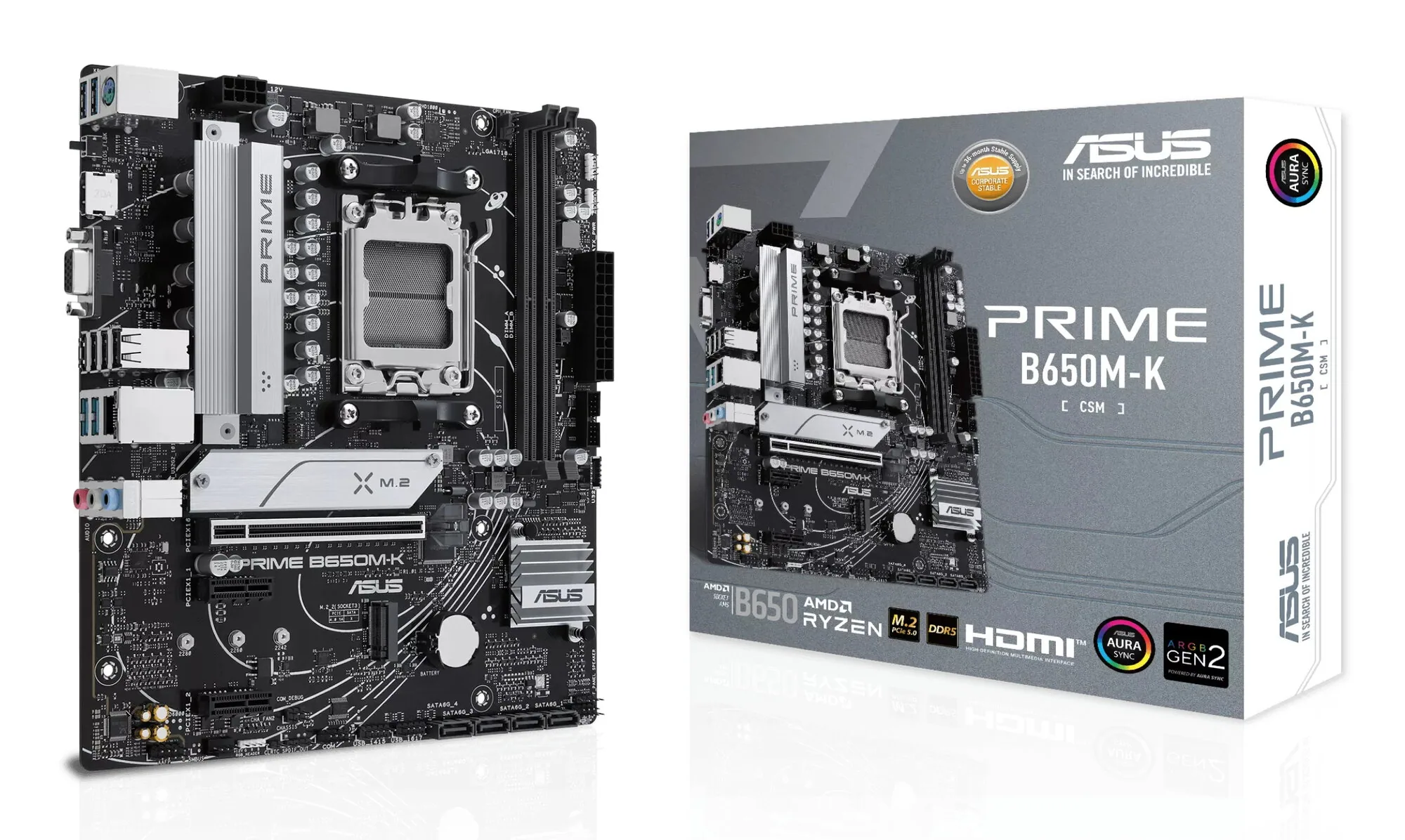 ASUS PRIME B650M-K AMD B650 Sockel AM5 micro ATX – Bild 1