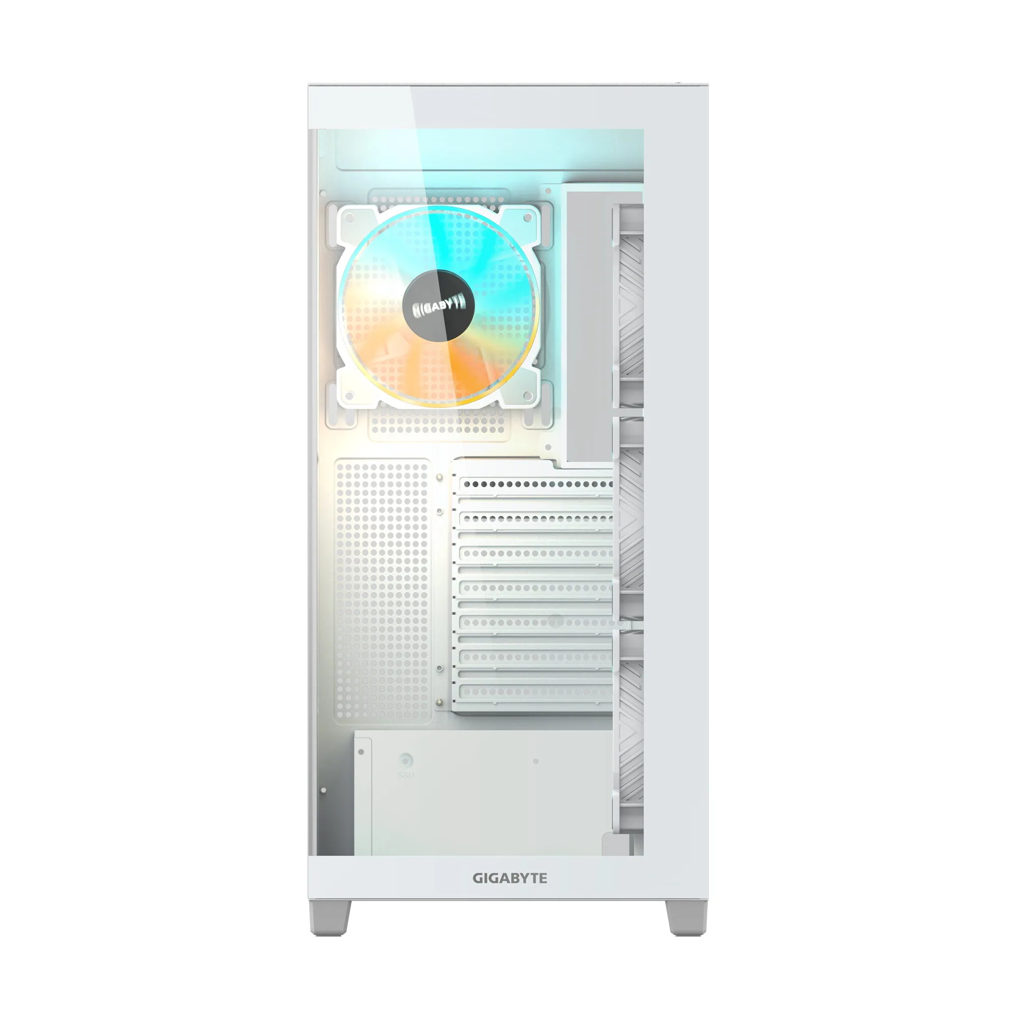 GIGABYTE C500 PANORAMIC STEALTH Midi Tower Weiß – Bild 2