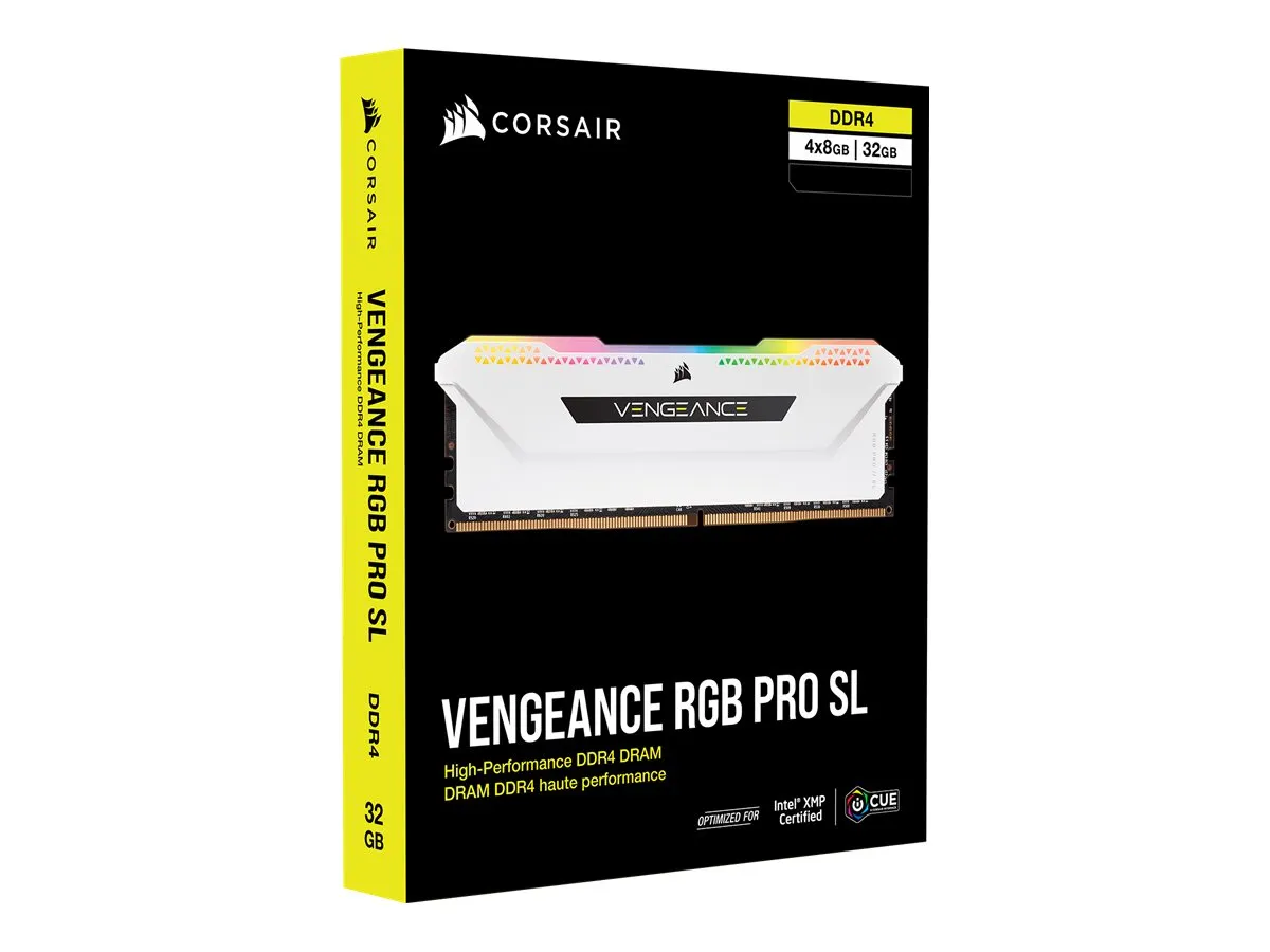 Corsair Vengeance RGB DDR4-3200 CL16 32 GB Kit (4x 8 GB) (CMH32GX4M4E3200C16W)