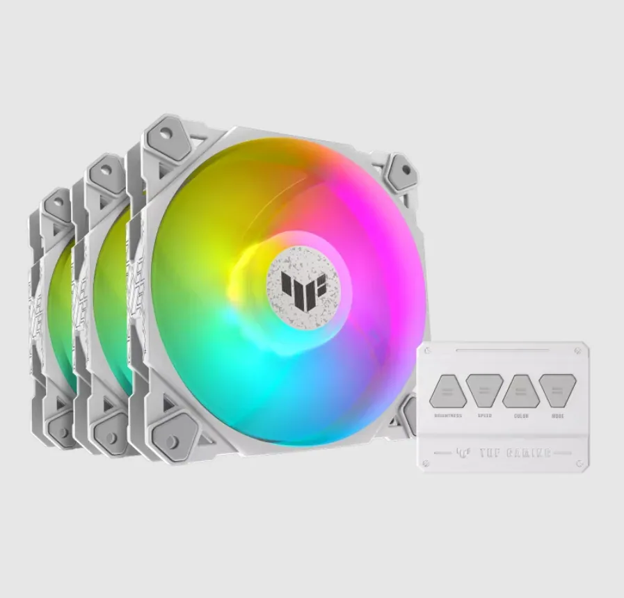 ASUS TUF GAMING TF120 ARGB WHITE EDITION 3IN1 Computergehäuse Ventilator 12 cm Weiß 3 Stück(e) – Bild 1