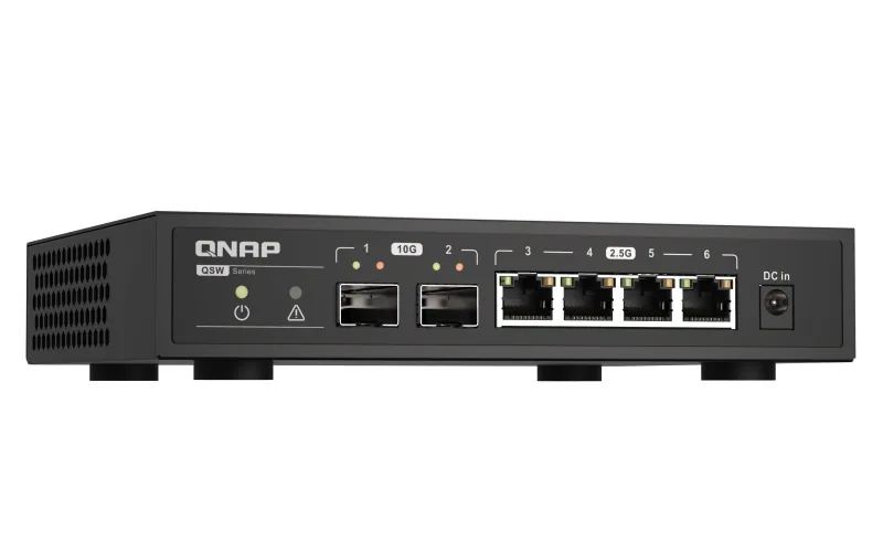 QNAP QSW-2104-2S Netzwerk-Switch Unmanaged 2.5G Ethernet Schwarz – Bild 2
