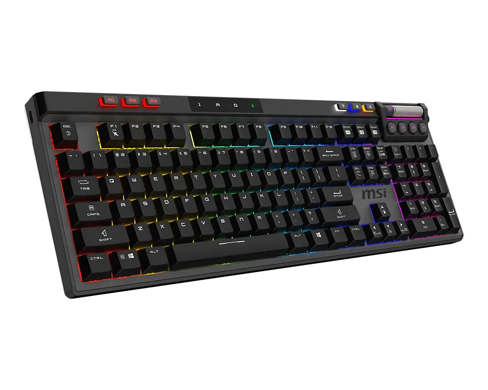 MSI STRIKE PRO WIRELESS Tastatur Gaming USB + Bluetooth QWERTY US Englisch Schwarz – Bild 3