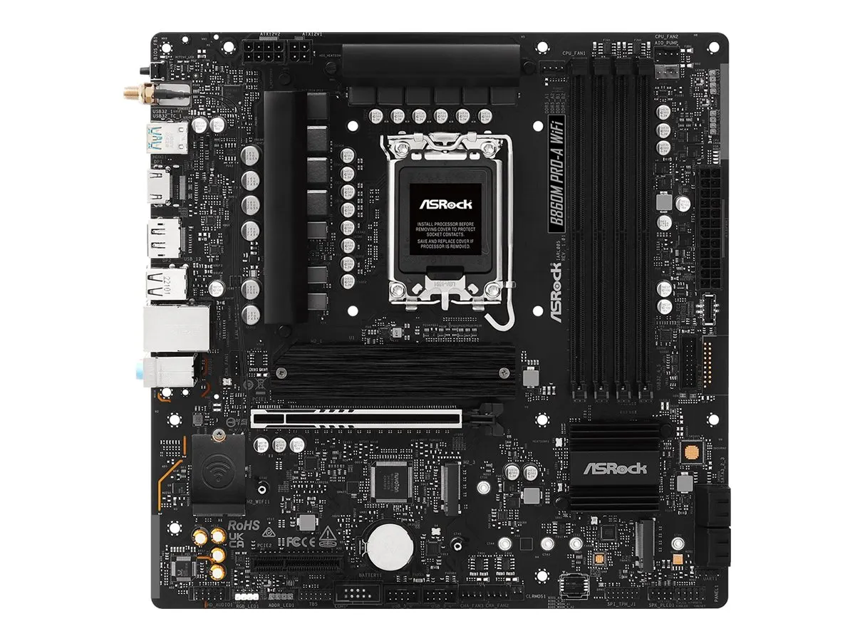 ASRock B860M Pro-A WiFi         1851 mATX HDMI/DP       DDR5