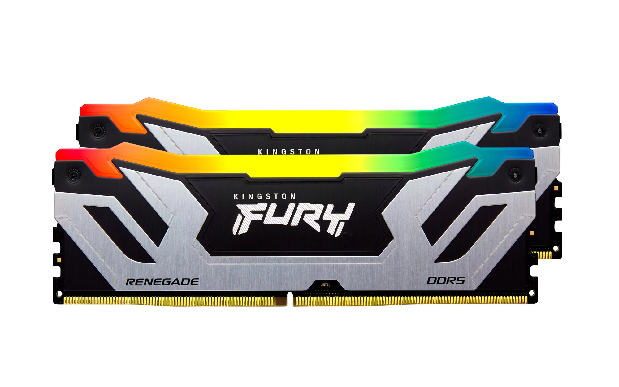 Kingston Technology FURY 48GB 8400MT/s DDR5 CL40 CUDIMM (2er-Kits) Renegade RGB Silver XMP – Bild 2