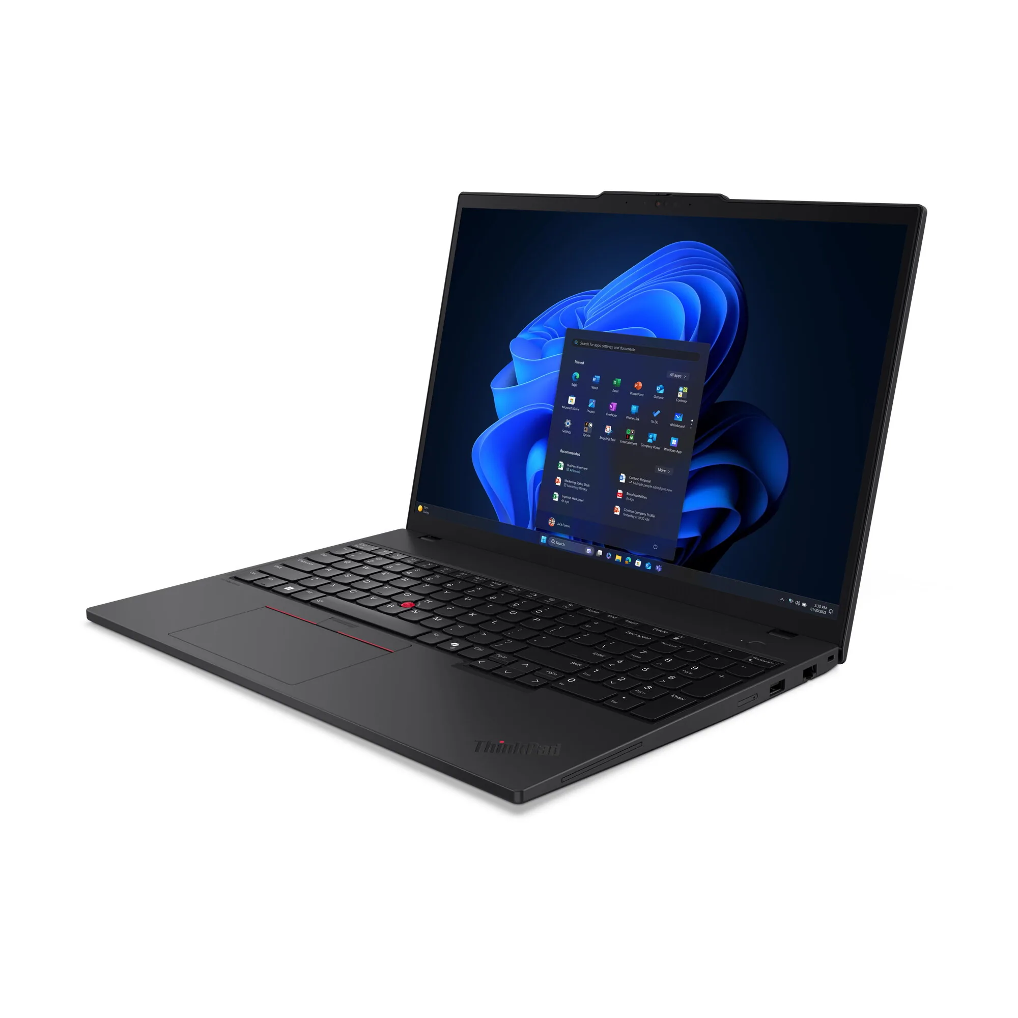 Lenovo ThinkPad T16 Gen 4 (Intel) Copilot+ PC Intel Core Ultra 5 228V Laptop 40,6 cm (16") WUXGA 32 GB LPDDR5x-SDRAM 512 GB SSD Wi-Fi 7 (802.11be) Windows 11 Pro Schwarz Deutsch – Bild 3