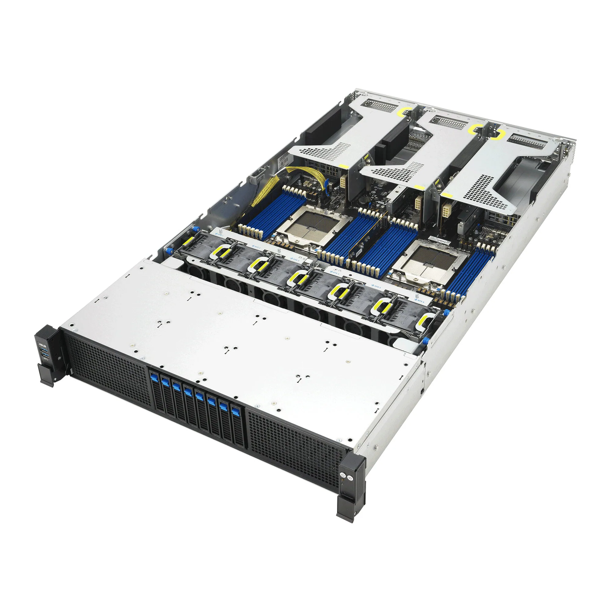 ASUS RS720A-E13-RS8G Socket SP5 Rack (2U) Schwarz, Silber – Bild 4