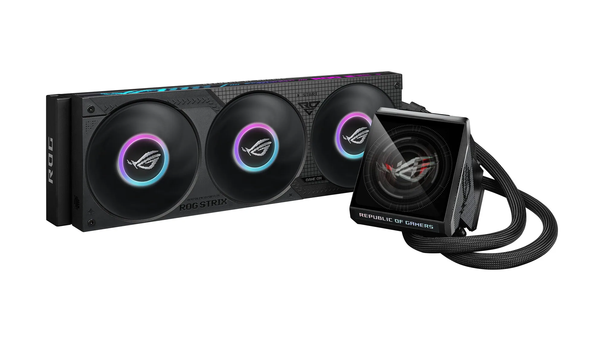 ASUS ROG Strix LC IV 360 ARGB LCD Prozessor All-in-One-Flüssigkeitskühler 12 cm Schwarz – Bild 3