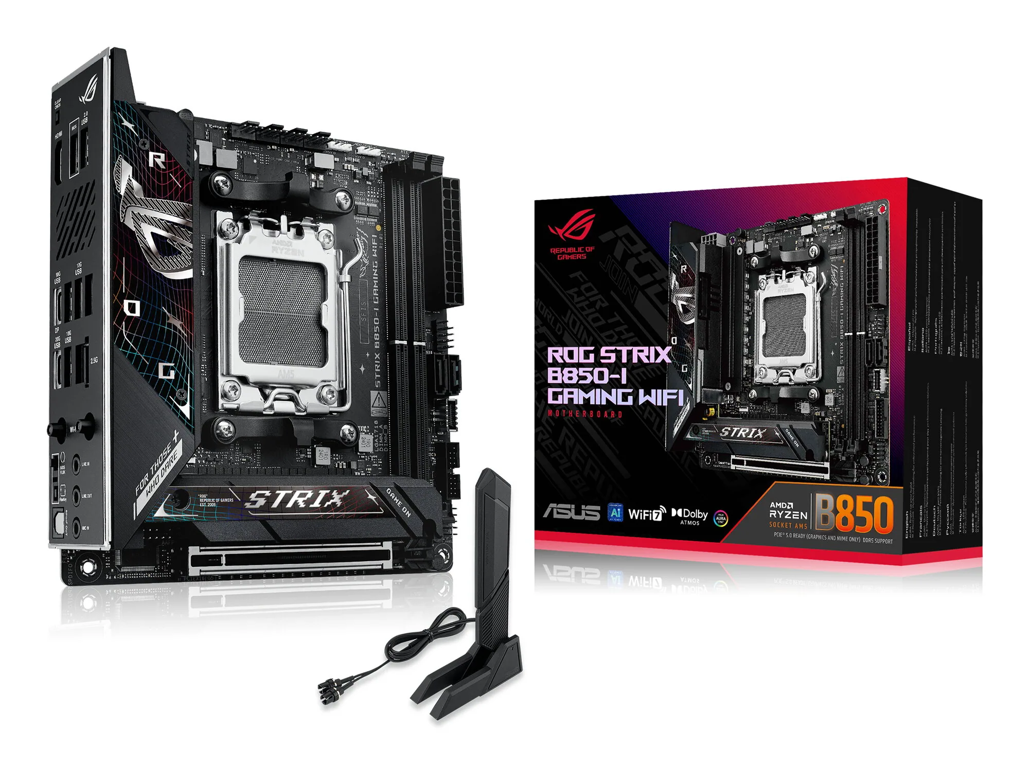 ASUS ROG STRIX B850-I GAMING WIFI AMD B850 Sockel AM5 mini ITX – Bild 1