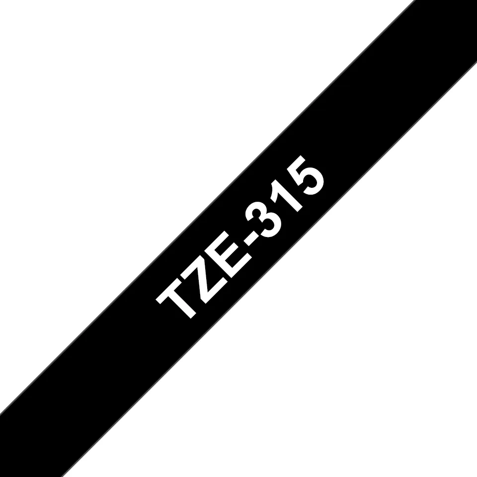 Brother TZE315 Etiketten erstellendes Band Weiss auf Schwarz TZe – Bild 2
