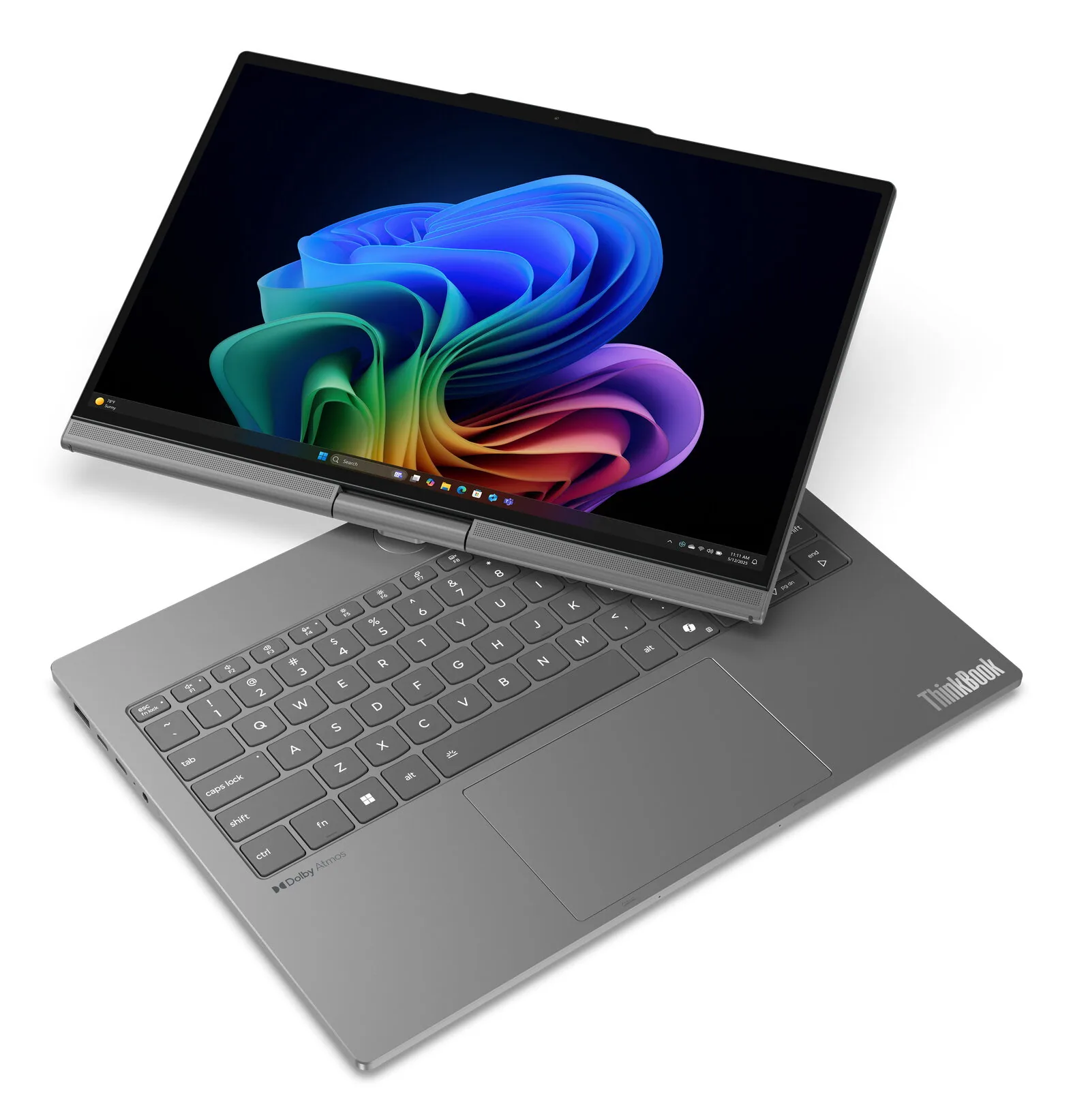Lenovo ThinkBook Plus G7 Auto Twist Copilot+ PC 358H Hybrid (2-in-1) 35,6 cm (14") Touchscreen 2.8K 32 GB LPDDR5x-SDRAM 512 GB SSD Wi-Fi 7 (802.11be) Windows 11 Pro Grau Deutsch – Bild 4