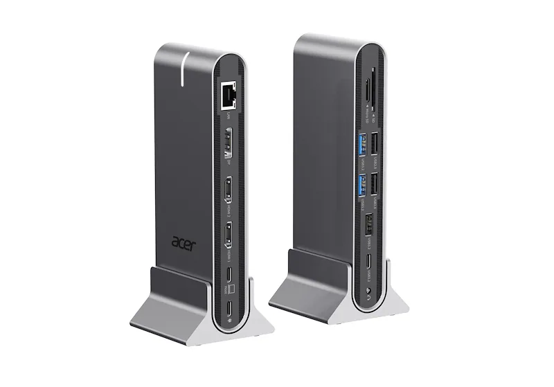 Acer HP.DSCAB.022 laptop-dockingstation & portreplikator Kabelgebunden USB 3.2 Gen 1 (3.1 Gen 1) Type-C Silber – Bild 2