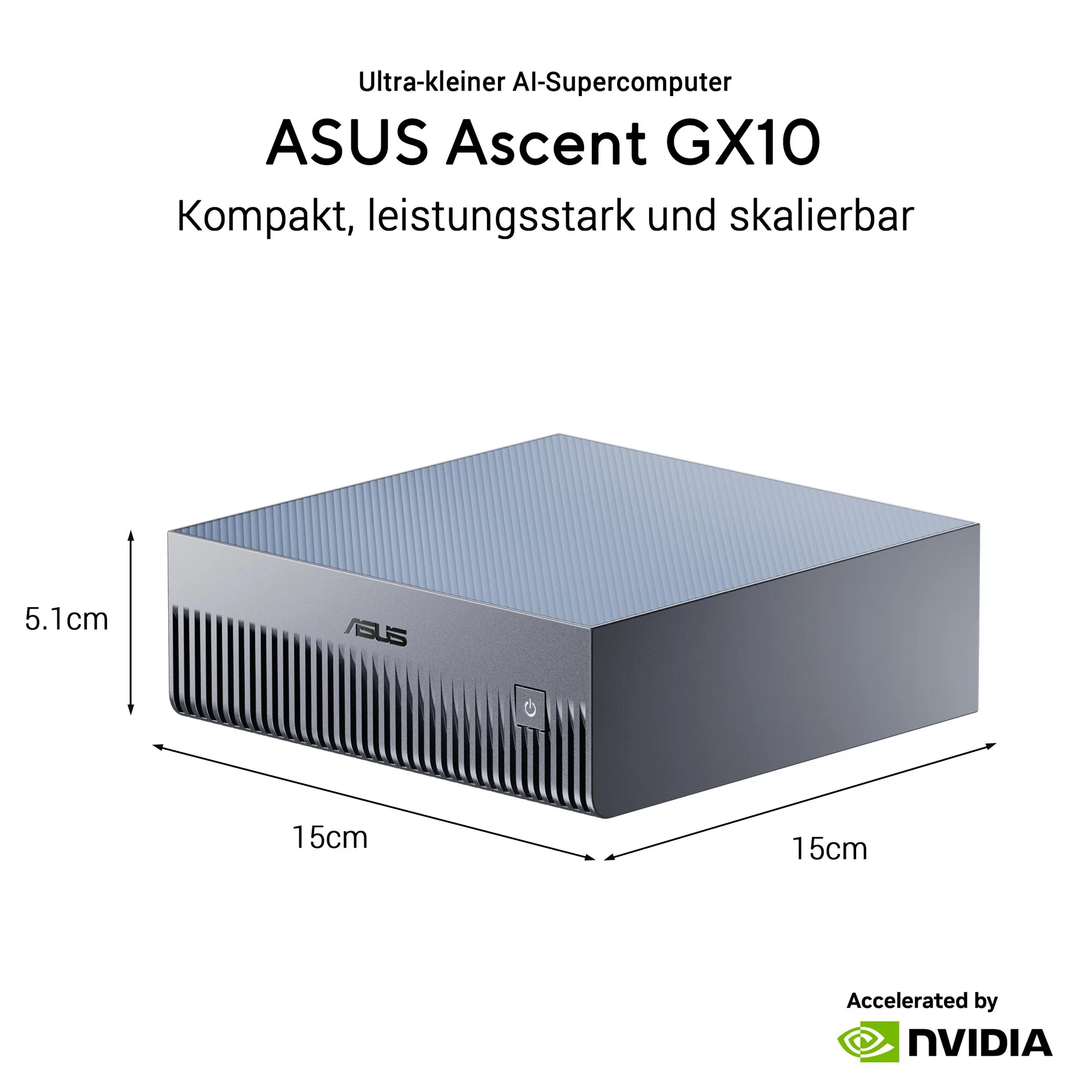 ASUS Ascent GX10 -GG0027BN 4TB KI Supercomputer (NVIDIA GB10 Grace Blackwell Superchip, 1 petaFLOP KI-Leistung, 128 GB Speicher, NVIDIA DGX Spark, NVIDIA NVLink-C2C, NVIDIA ConnectX-7, unterstützt OpenClaw & NemoClaw) – Bild 2