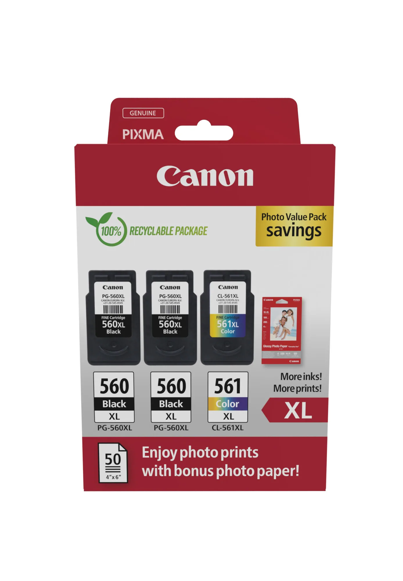 Canon PG-560XL x2/CL-561XL Photo Value Pack - Plus – Bild 1