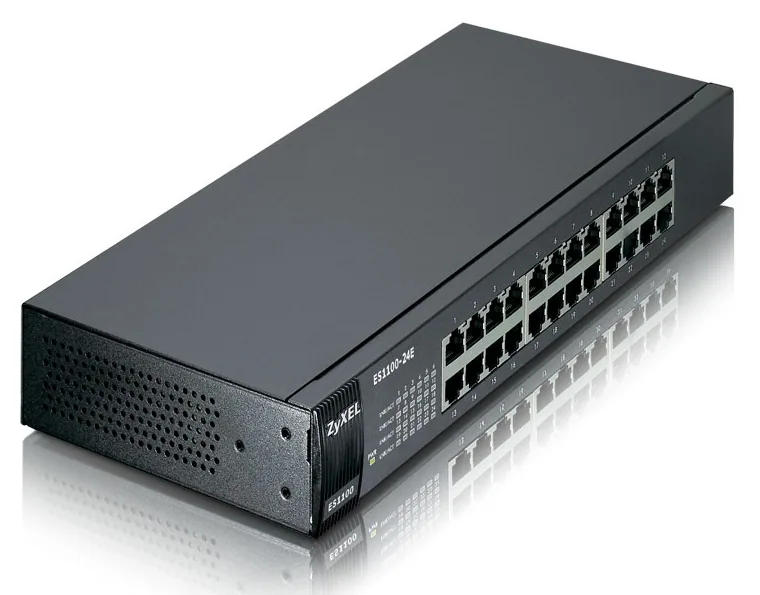 Zyxel ES1100-24E Unmanaged Schwarz – Bild 1