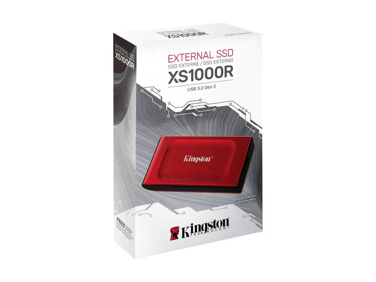 SSD    2TB Kingston Portable SSD XS1000 USB3.2 Gen2 Red retail