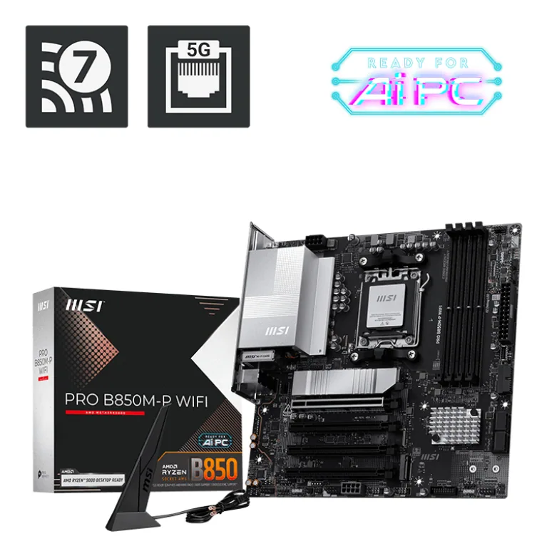 MSI PRO B850M-P WIFI Motherboard AMD B850 Sockel AM5 micro ATX – Bild 4