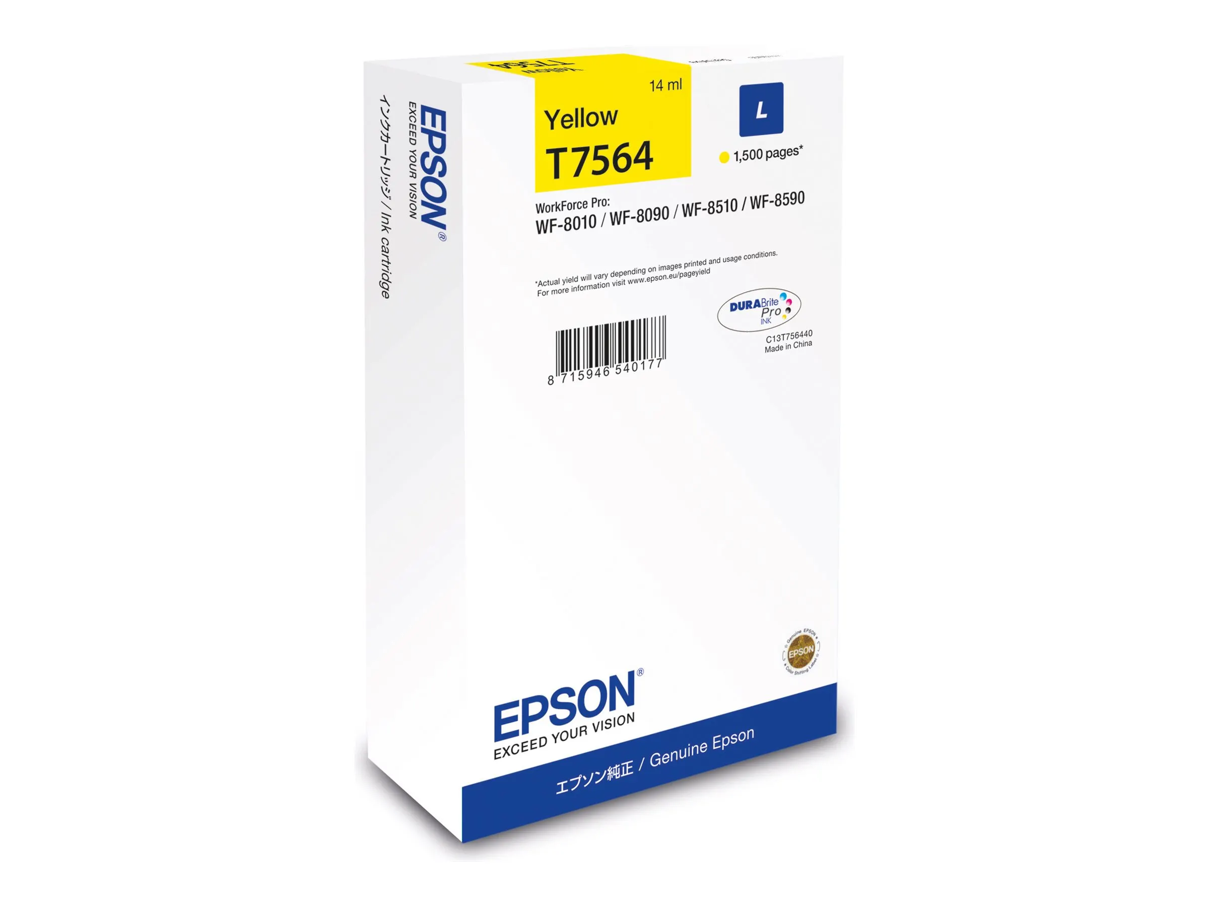 Epson C13T75644N Druckerpatrone Original Low Yield Gelb
