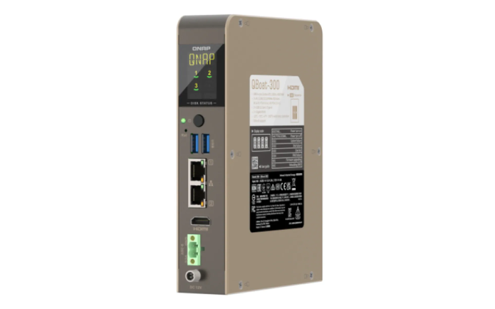 QNAP QBoat-300 NAS Kompakt 4 GB 0 TB QNAP QTS Grau – Bild 1