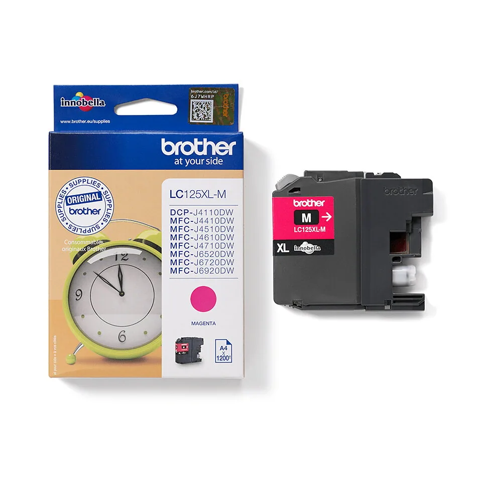 Brother LC125XLM Druckerpatrone 1 Stück(e) Original Extrahohe (Super-) Ausbeute Magenta – Bild 1