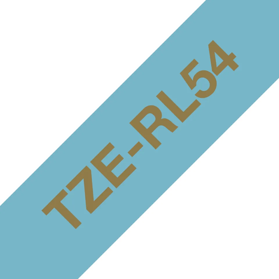 Brother TZE-RL54 Etiketten erstellendes Band Gold on blue – Bild 2