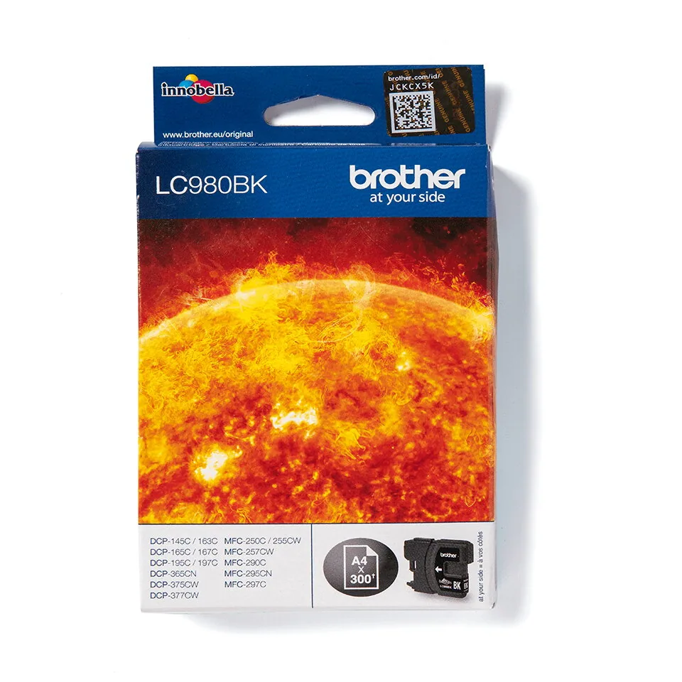 Brother LC980BK Druckerpatrone 1 Stück(e) Original Schwarz – Bild 1