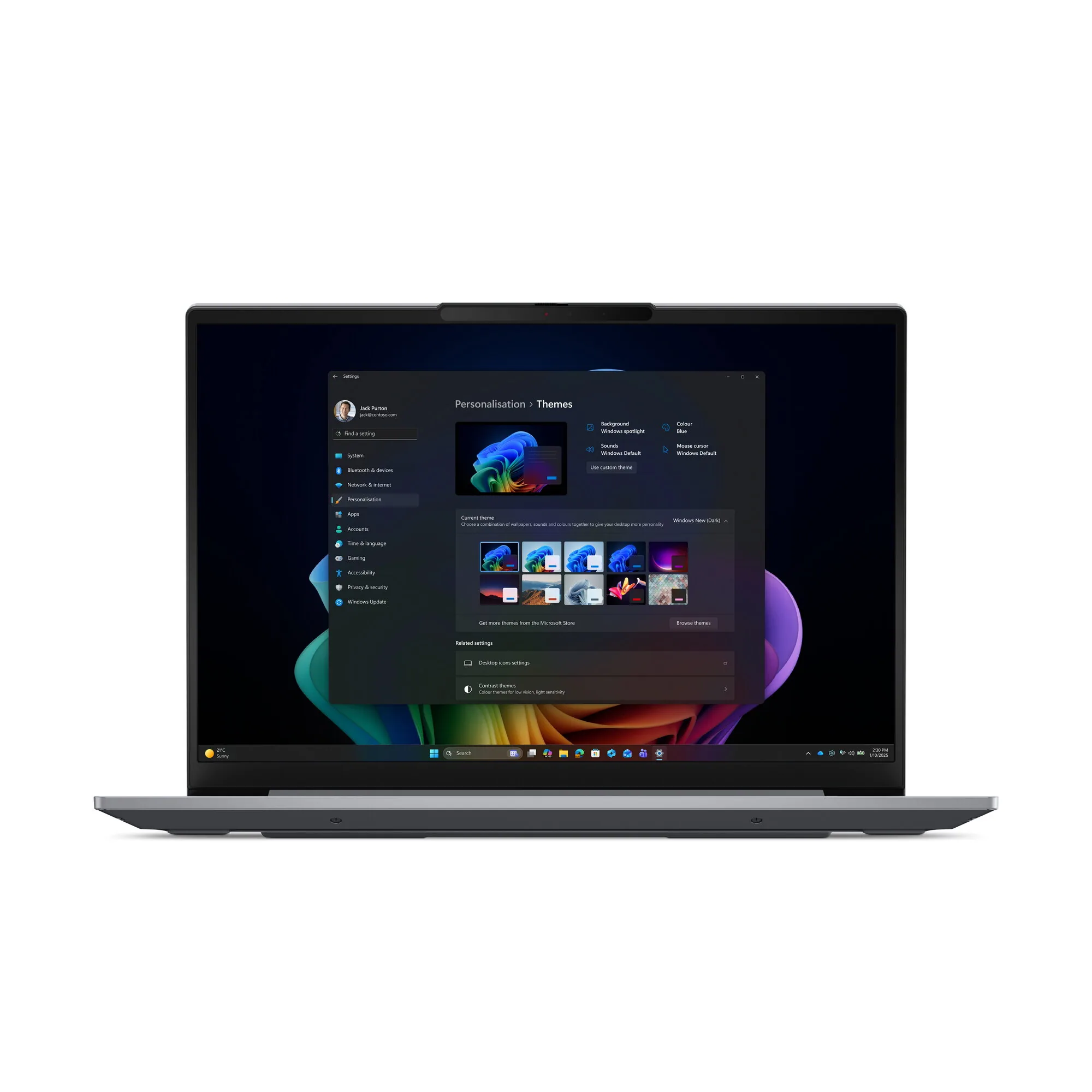 Lenovo ThinkBook 14 G9 IPL Copilot+ PC Intel Core Ultra 7 355 Laptop 35,6 cm (14") WUXGA 16 GB DDR5-SDRAM 512 GB SSD Wi-Fi 7 (802.11be) Windows 11 Pro Grau Deutsch – Bild 2