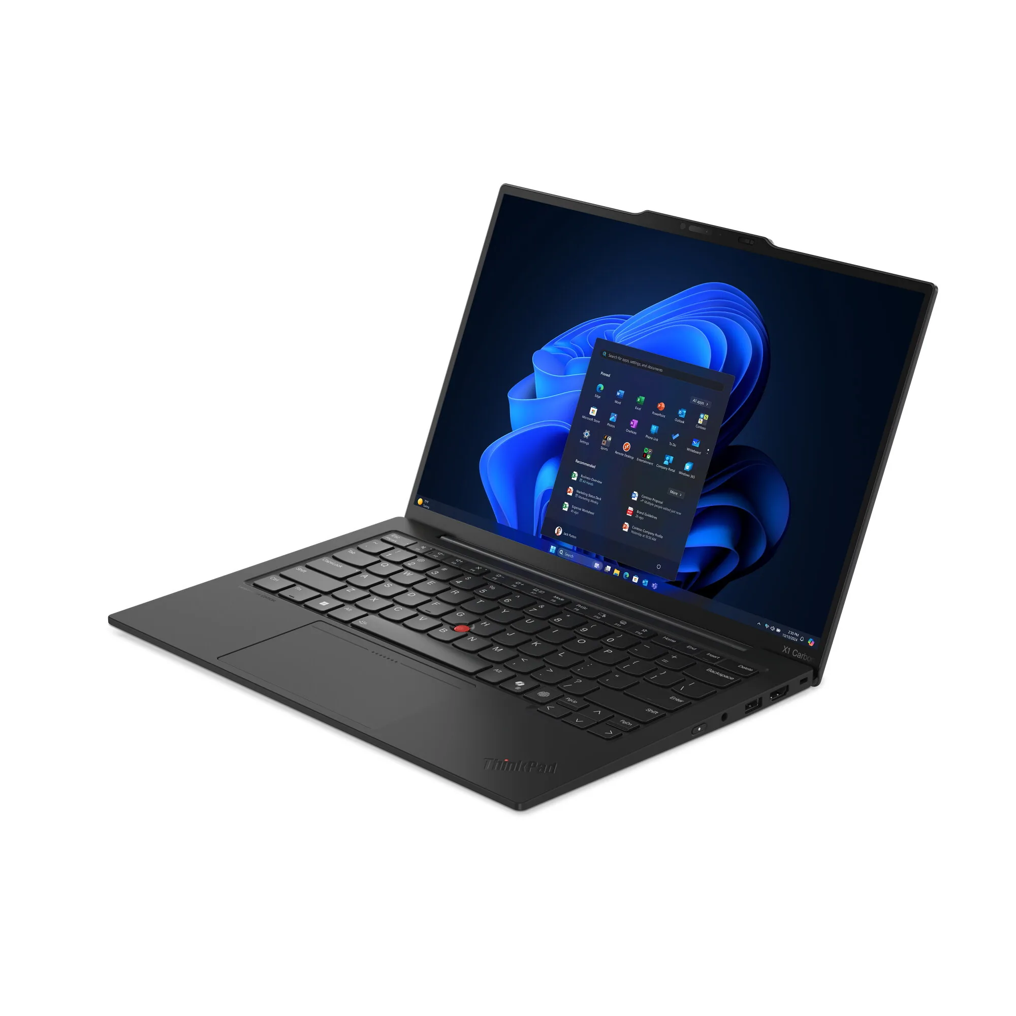 Lenovo ThinkPad X1 Carbon Gen 13 Aura Edition Copilot+ PC Intel Core Ultra 7 258V Laptop 35,6 cm (14") 2.8K 32 GB LPDDR5x-SDRAM 1 TB SSD Wi-Fi 7 (802.11be) Windows 11 Pro Schwarz Deutsch – Bild 2