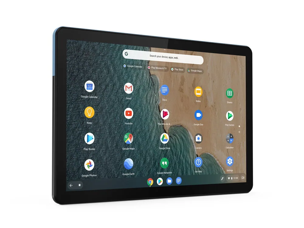 Lenovo IdeaPad Duet Chromebook Mediatek 64 GB 25,6 cm (10.1") 4 GB Wi-Fi 5 (802.11ac) ChromeOS Blau, Grau – Bild 1