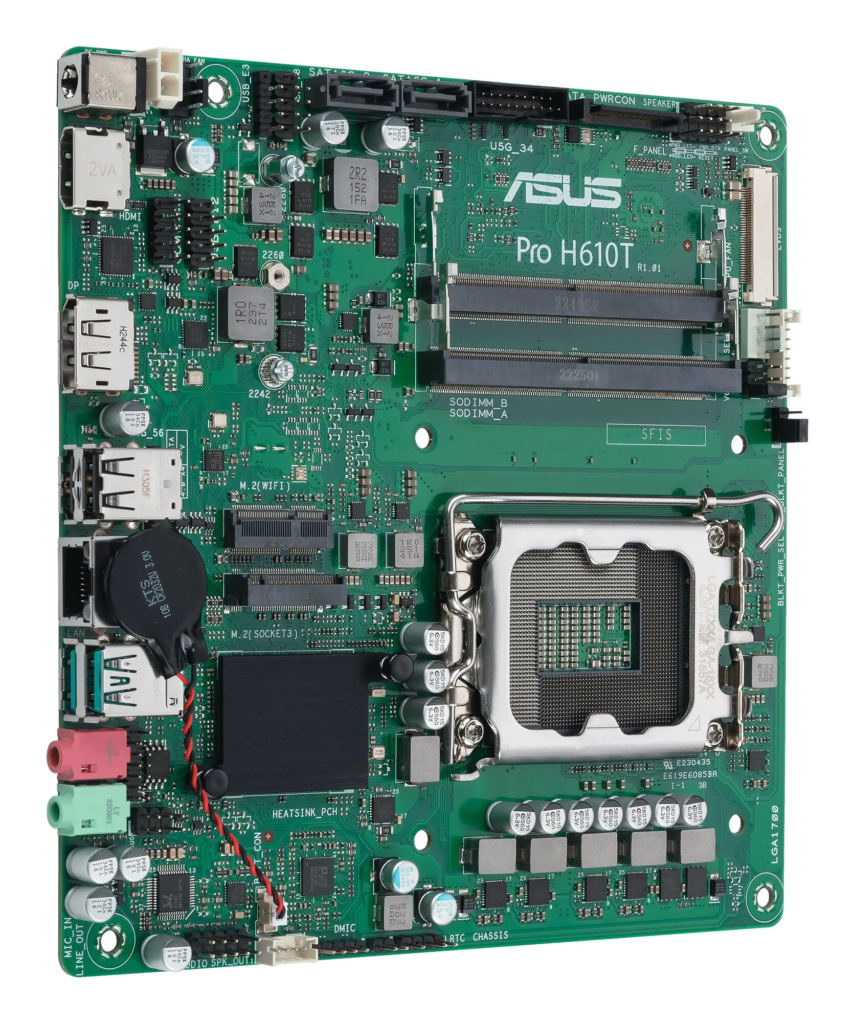 ASUS PRO H610T-CSM Intel H610 LGA 1700 Thin Mini ITX – Bild 3