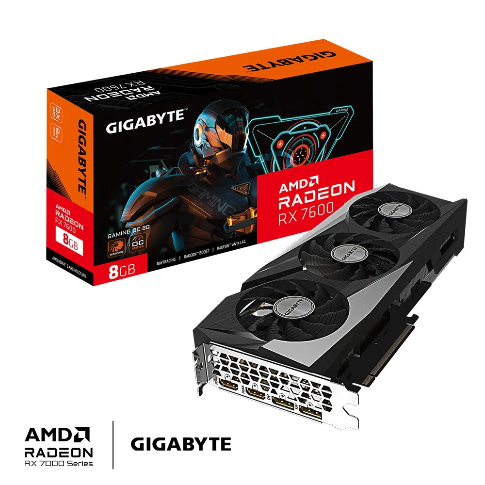 GIGABYTE GAMING Radeon RX 7600 OC 8G AMD 8 GB GDDR6 – Bild 2