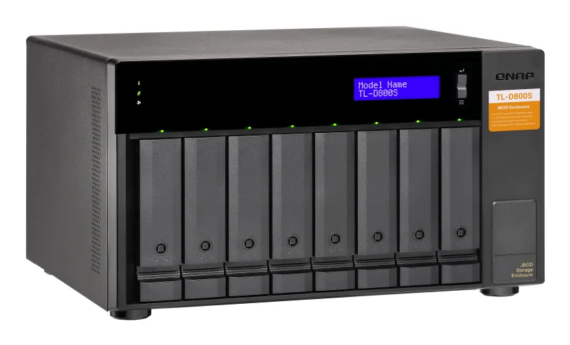 QNAP TL-D800S Speicherlaufwerksgehäuse HDD / SSD-Gehäuse Schwarz, Grau 2.5/3.5" – Bild 8
