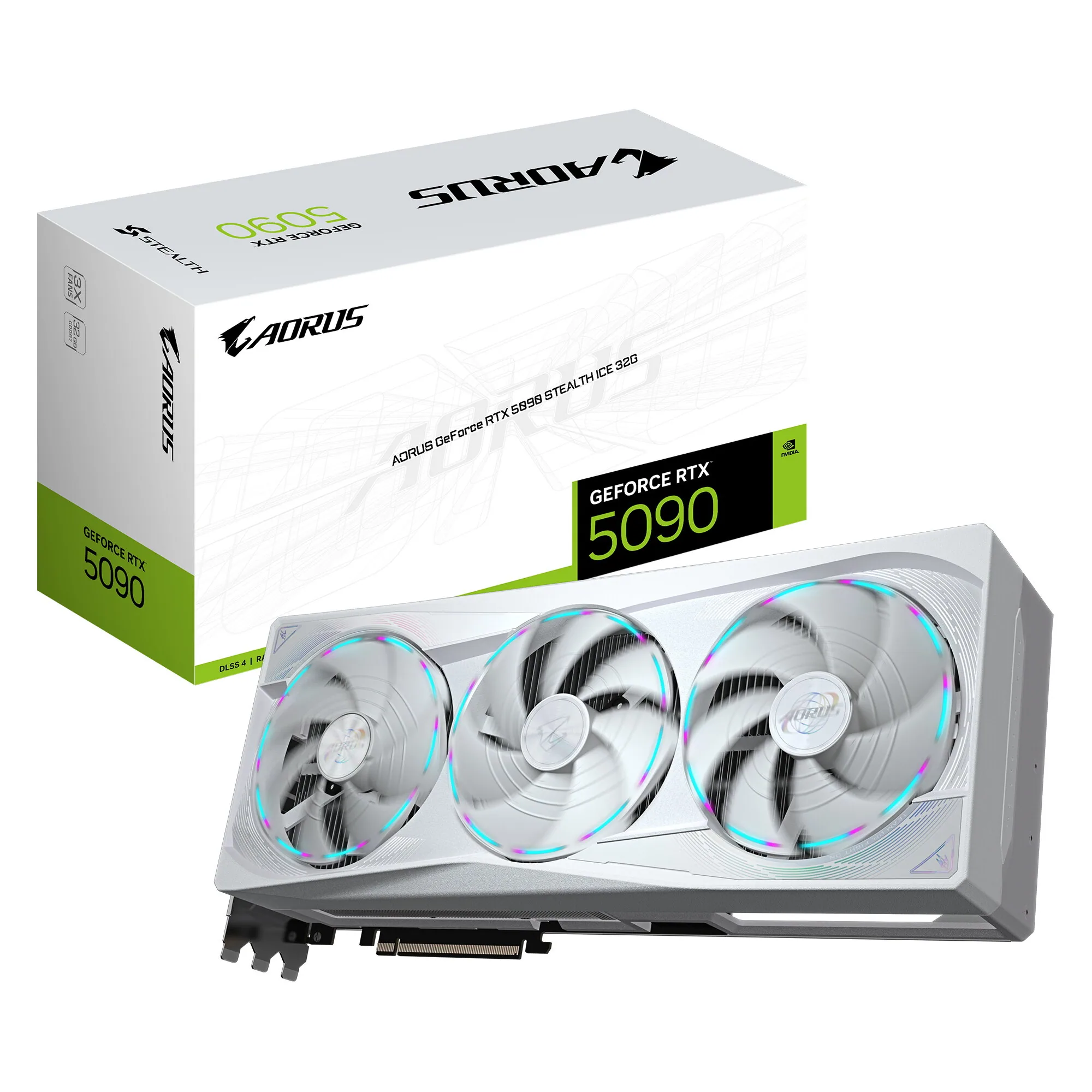 GIGABYTE AORUS GeForce RTX 5090 STEALTH ICE 32G Grafikkarte – Bild 1
