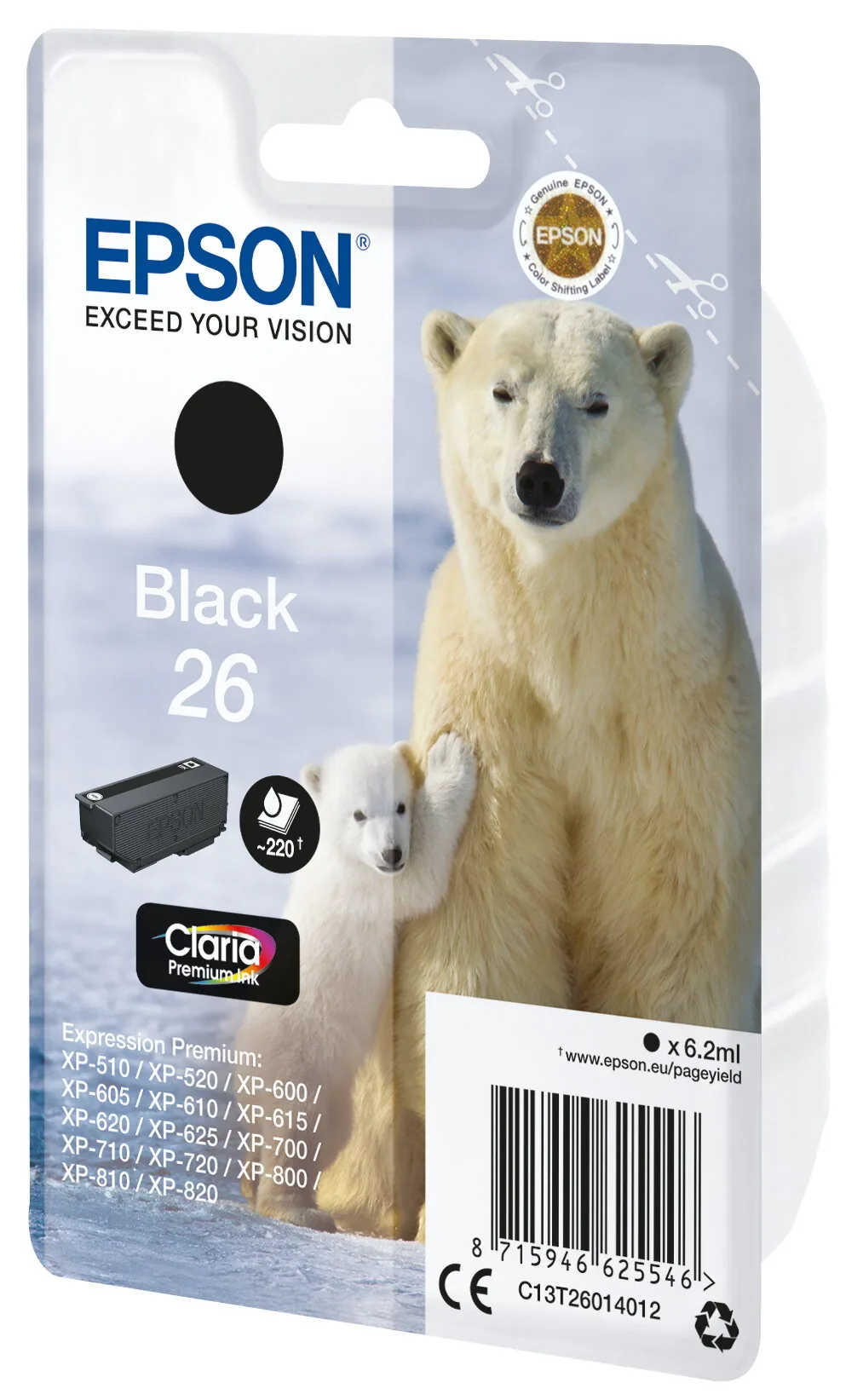 Epson Polar bear 26 Eisbär Claria Premium Single Black Tinte – Bild 1