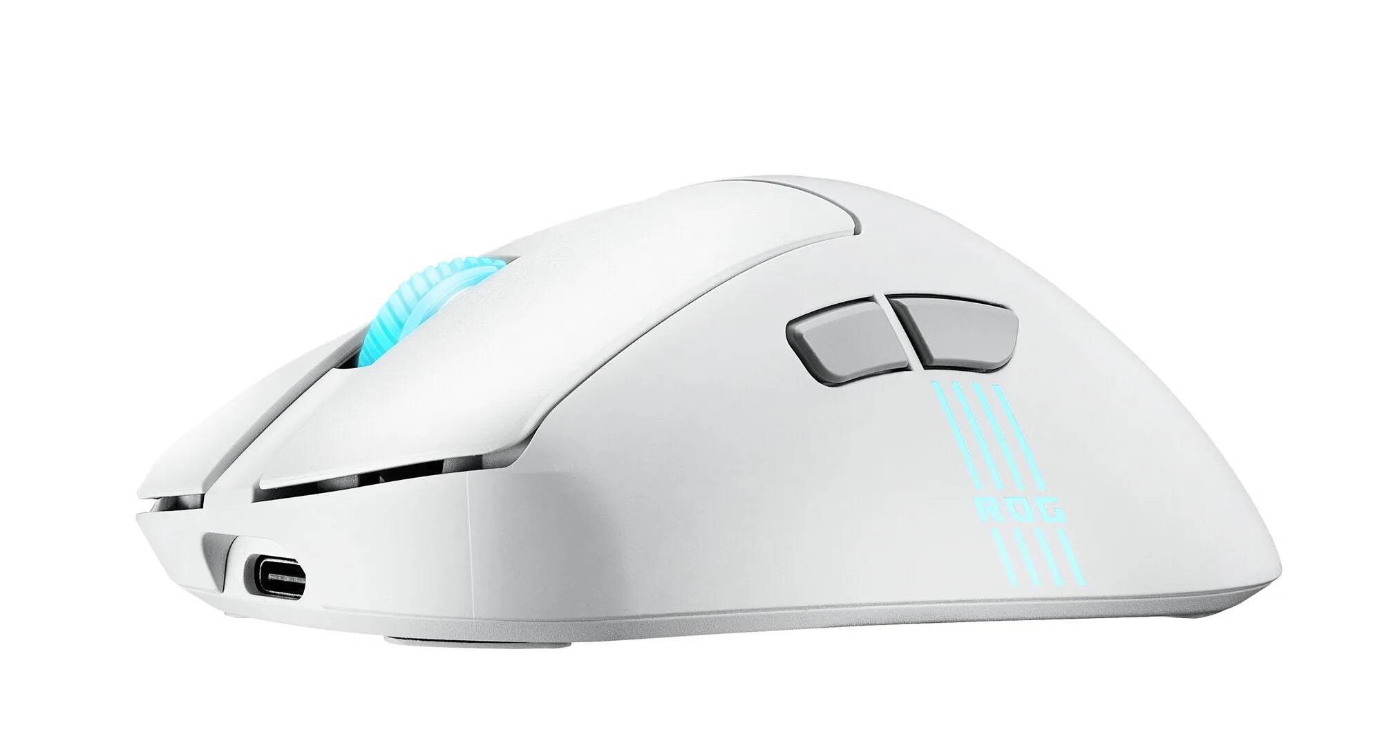 ASUS ROG Keris II Origin WHT Maus Gaming Rechts RF Wireless + Bluetooth + USB Type-A Optisch 42000 DPI – Bild 7