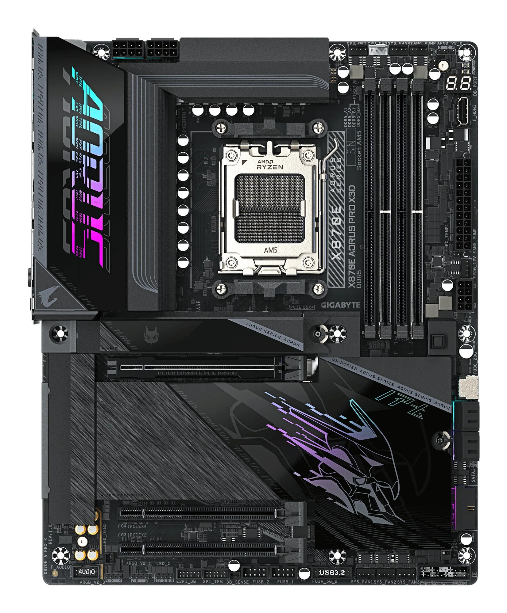 GIGABYTE X870E AORUS PRO X3D Mainboard – Bild 2