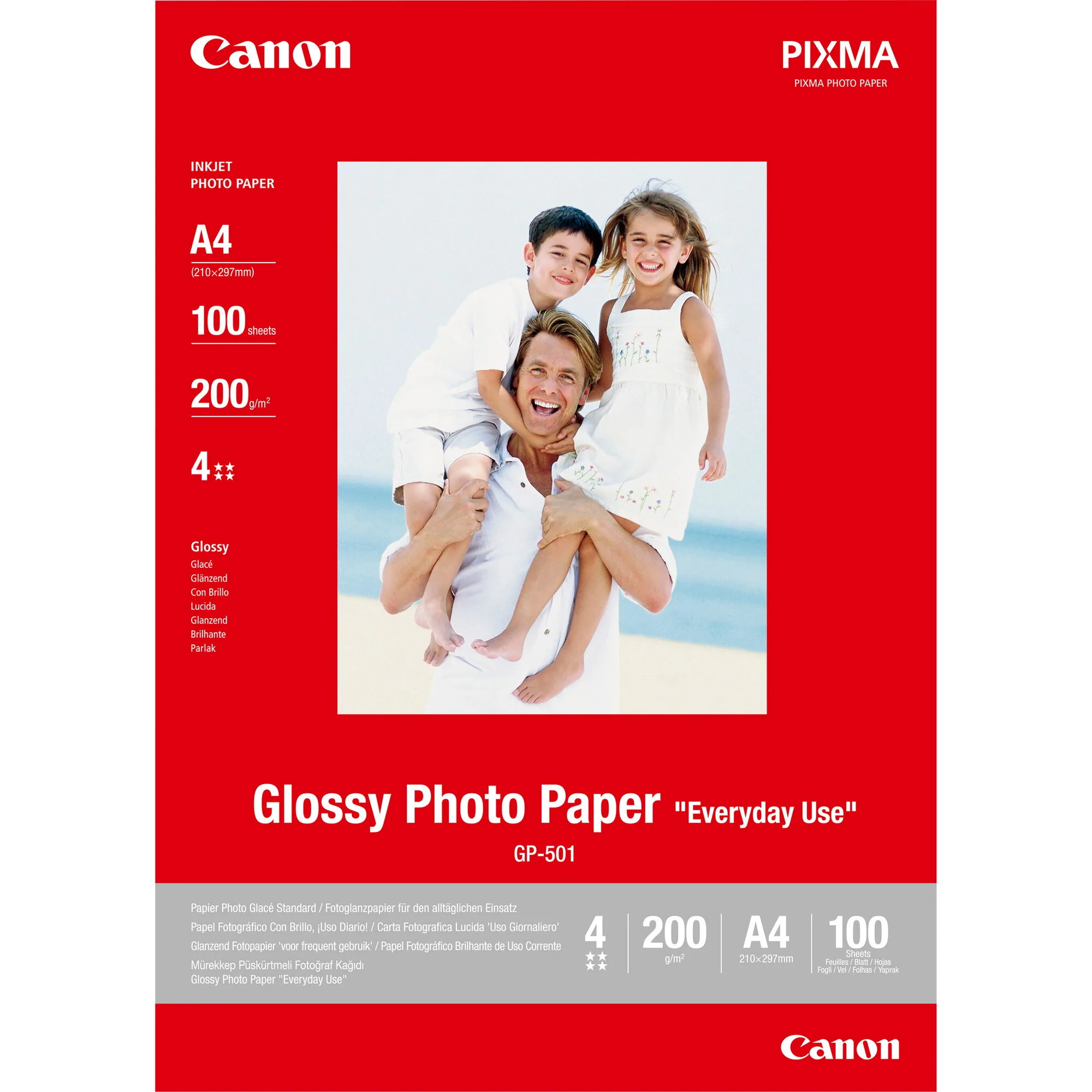 Canon GP-501 glänzendes Fotopapier A4 – 100 Blatt – Bild 1